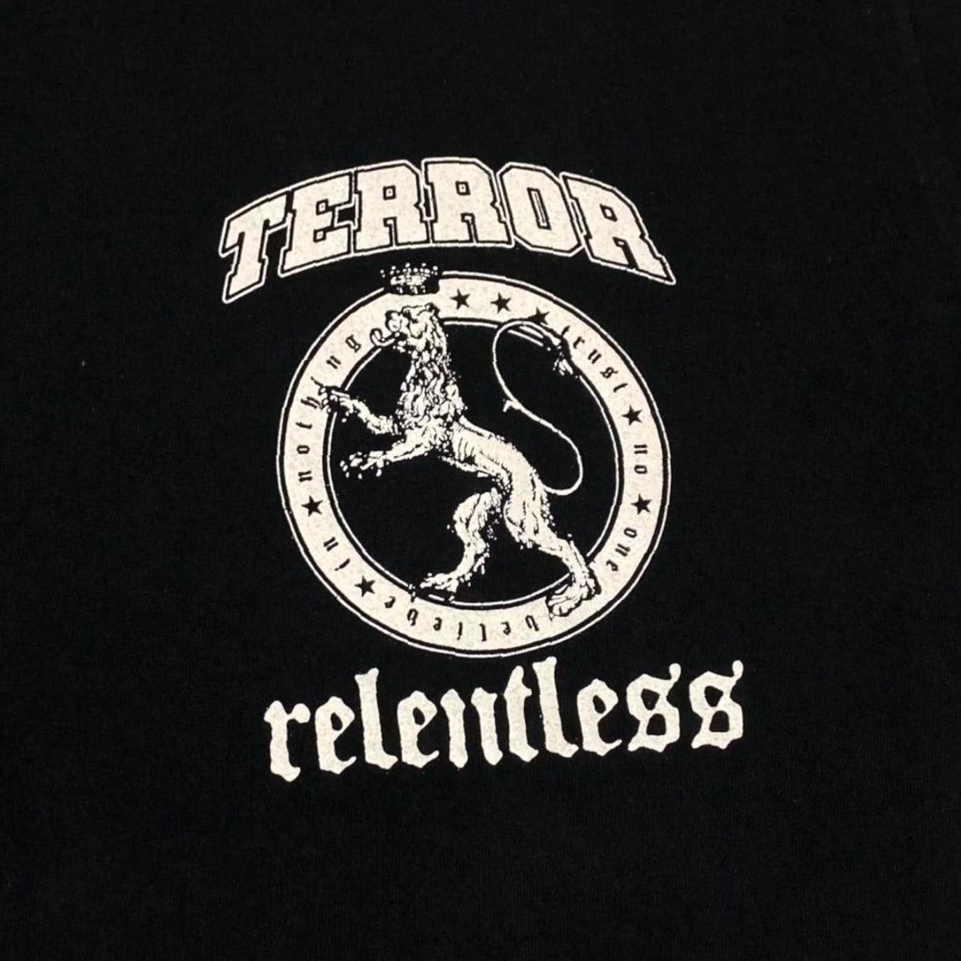 Fruit Of The Loom Terror “Relentless” Graphic Spellout Heavy Hardcore Punk Band T-Shirt Small Size US S / EU 44-46 / 1 - 3 Thumbnail