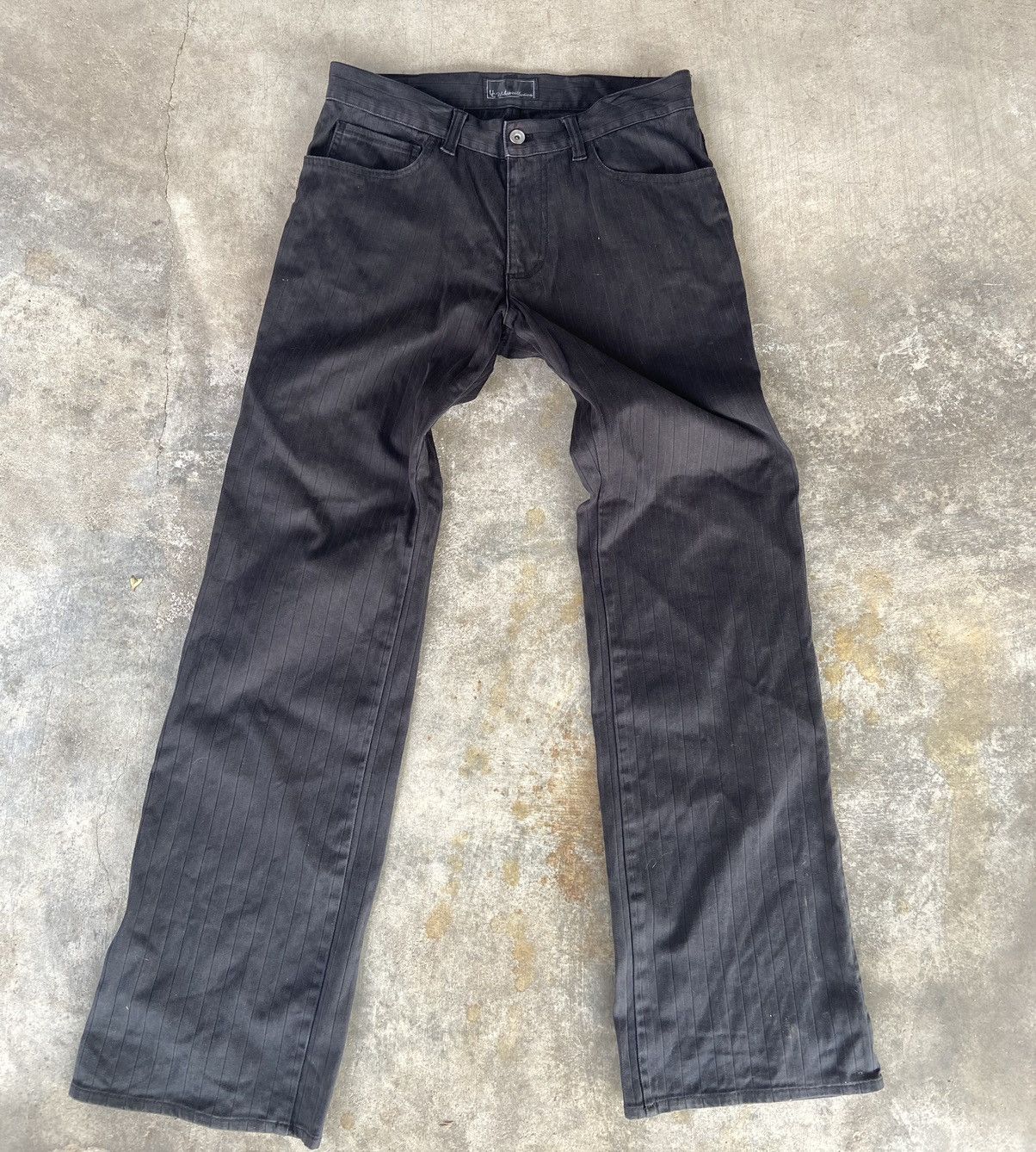 Japanese Brand Japanese wide flared pants stripe pattern Size US 34 / EU 50 - 2 Thumbnail