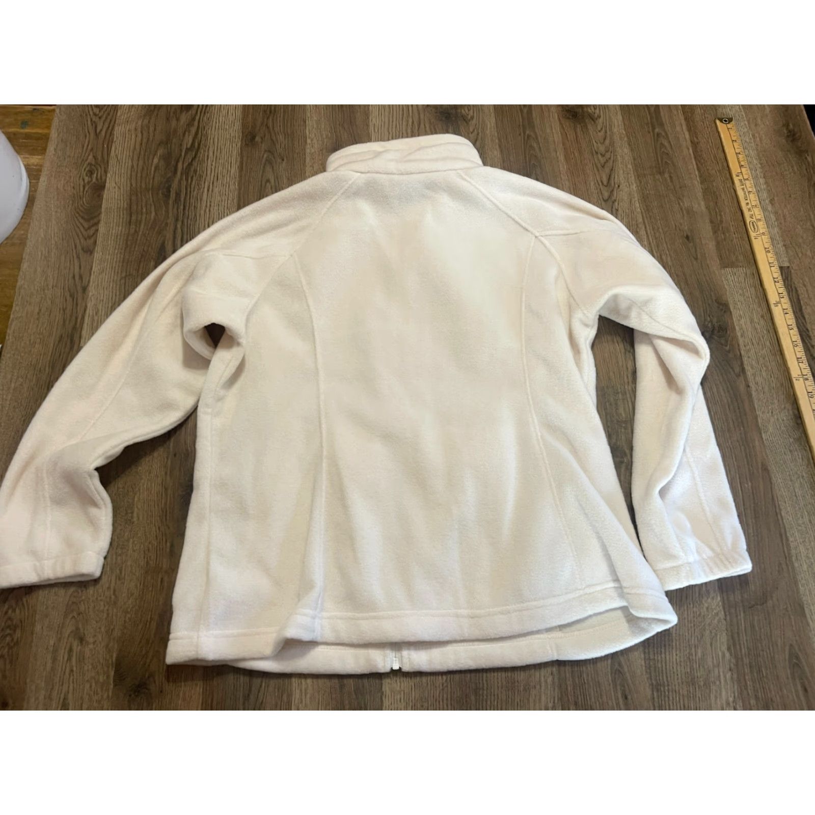 Vintage Columbia Sweater Full Zip, Women's XL-XXL, White, Fleece, Regular, Casual, Fall Spring Summer, Women, Size XL-XXL Size XL / US 12-14 / IT 48-50 - 2 Thumbnail