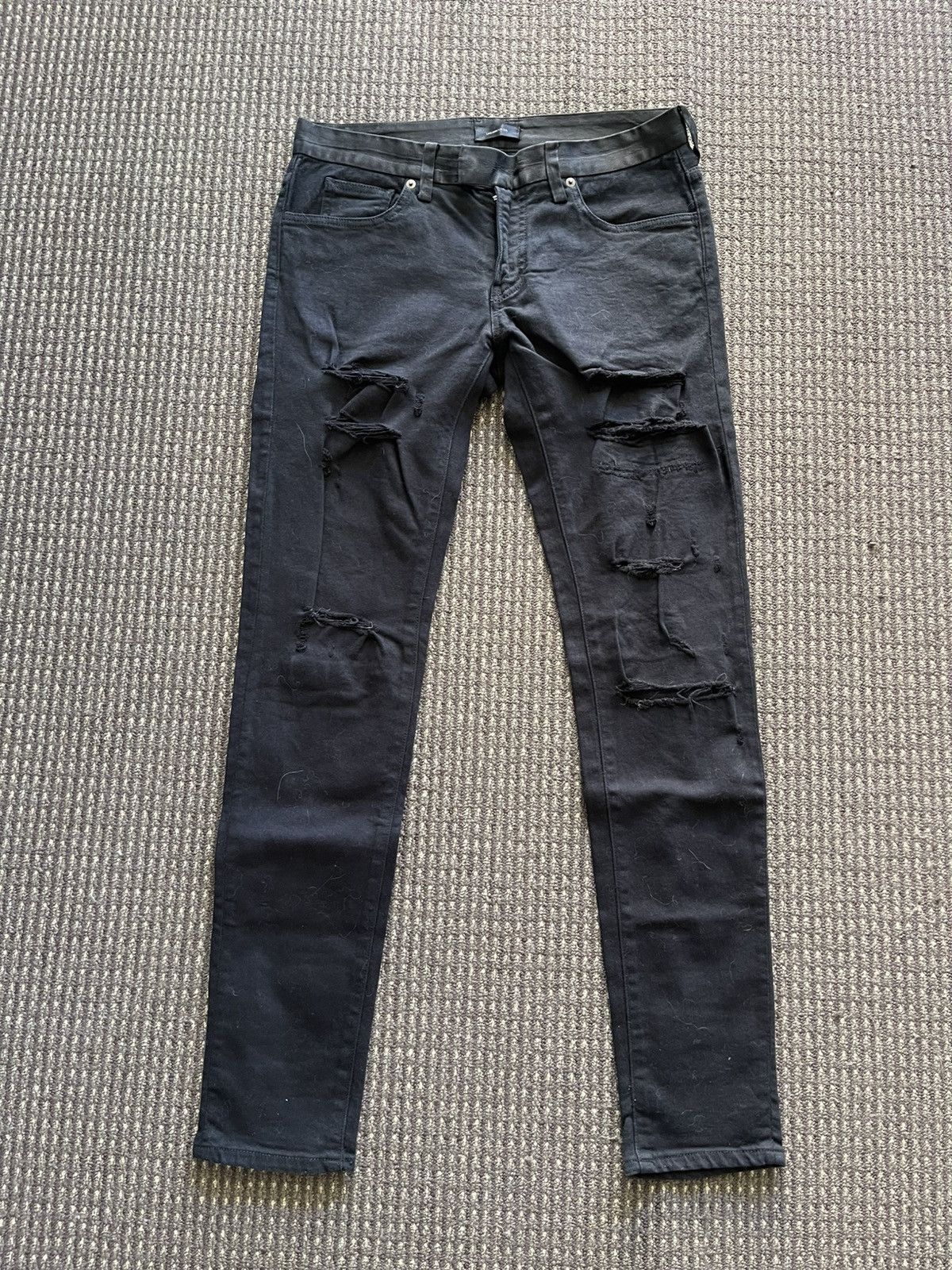 Undercover Black Destroyed Jeans Size US 30 / EU 46 - 1 Thumbnail