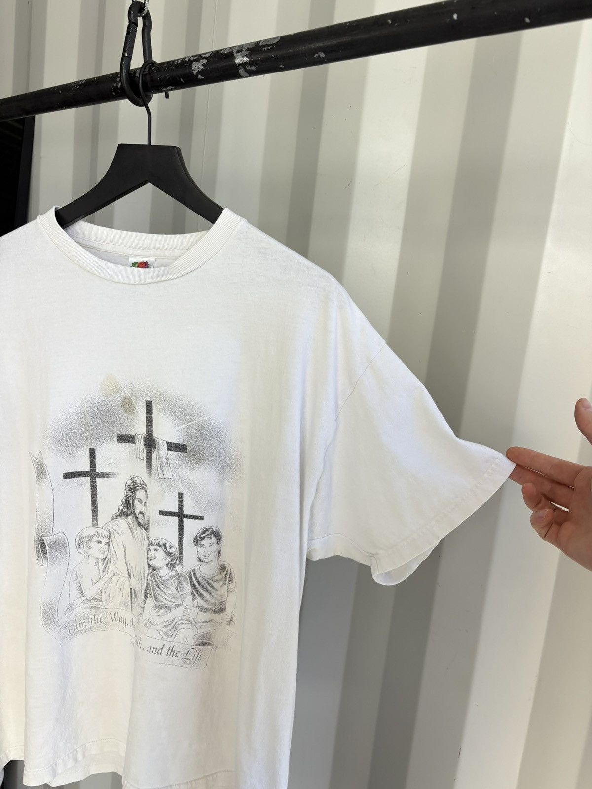 Vintage Vintage Jesus I Am The Way Distressed Faded Shirt Grunge Size US XL / EU 56 / 4 - 2 Thumbnail