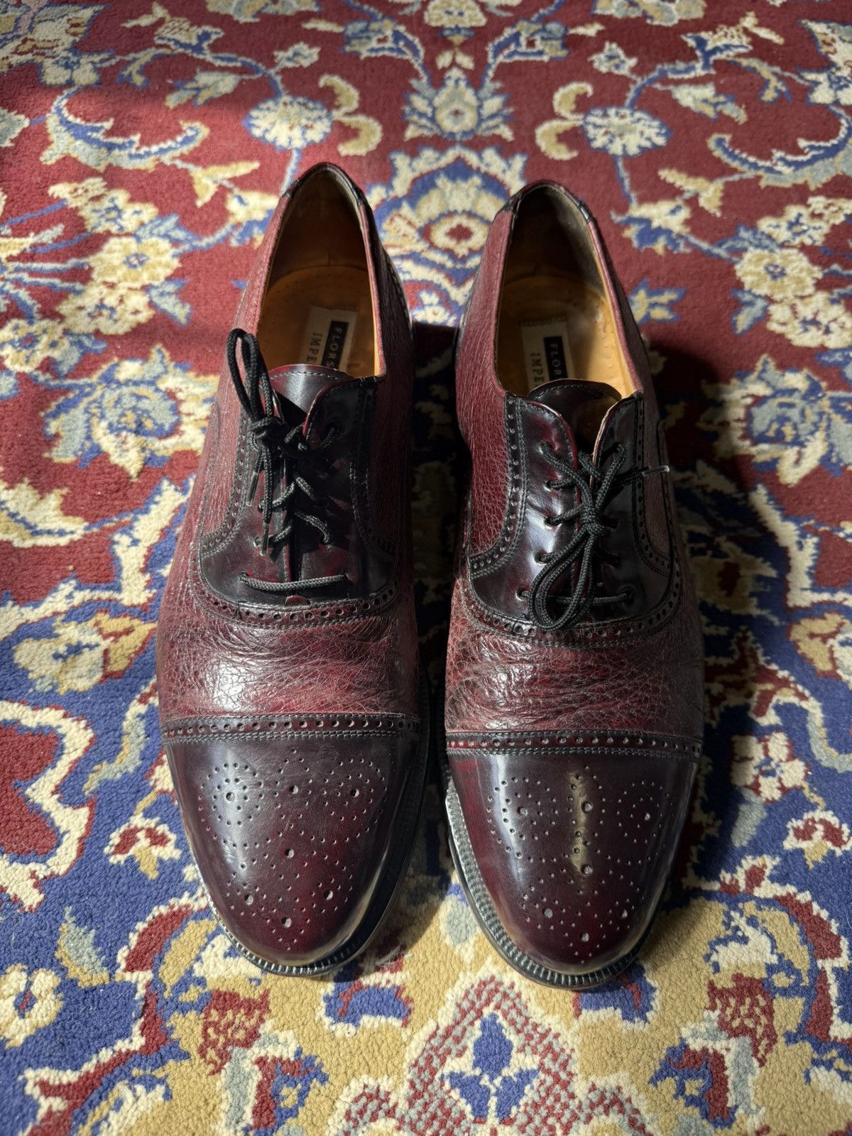 Florsheim Florsheim Oxford Dress Shoes 10.5 D Vintage Spain Burgundy Size US 10.5 / EU 43-44 - 2 Thumbnail
