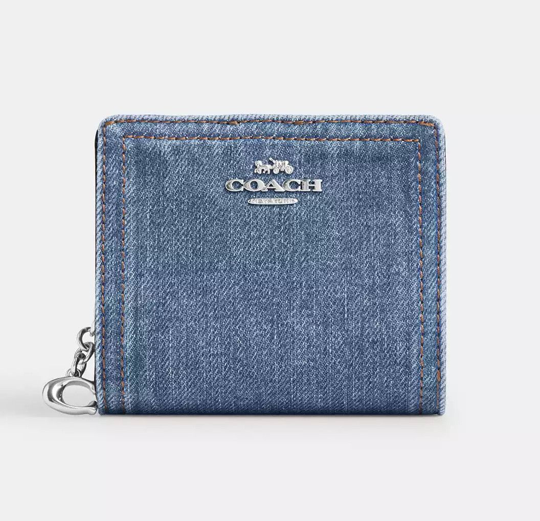 Coach Snap Wallet CAP07 denim/Silver/Indigo Size ONE SIZE - 6 Thumbnail