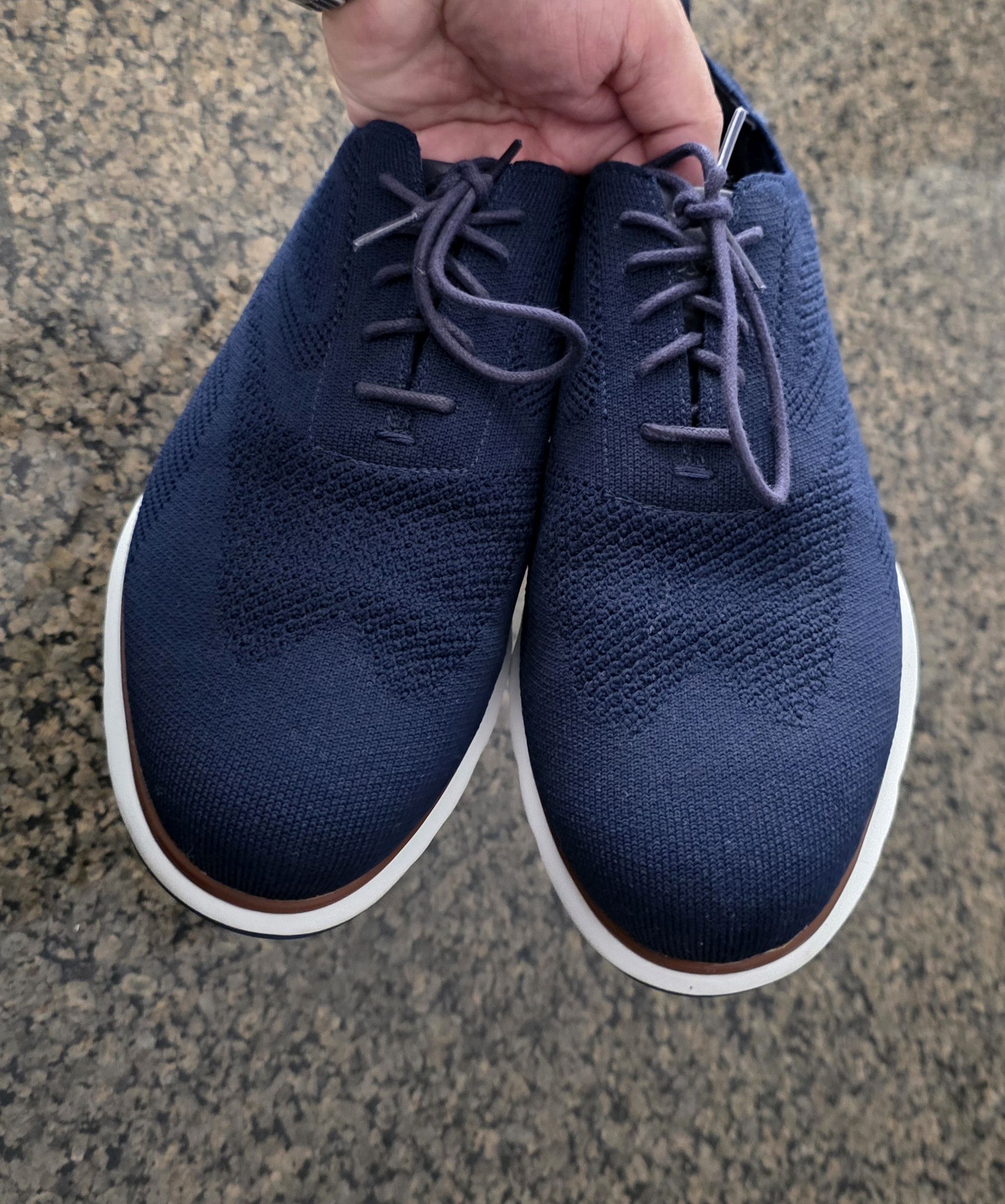 Cole Haan Cole Haan 3.ZEROGRAND Stitchlite Wingtip Oxford Navy Blue 11 Size US 11 / EU 44 - 5 Thumbnail