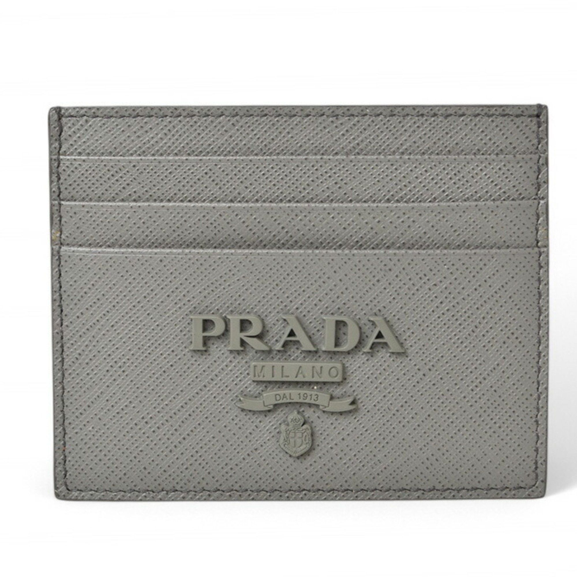 Prada Prada Card Case Business Holder PRADA SAFFIANO Saffiano Light Grey 1MC025 Size ONE SIZE - 1 Thumbnail
