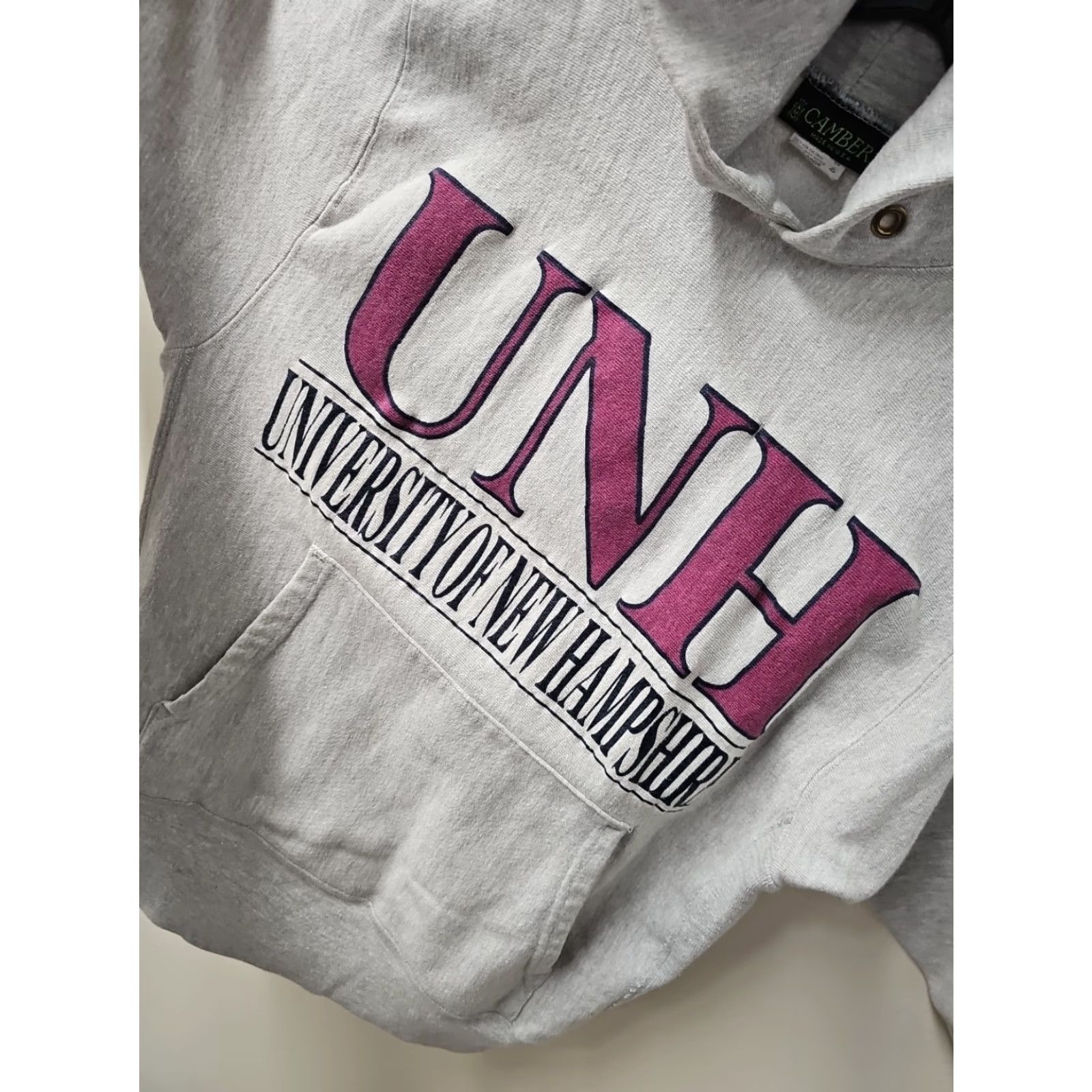 Vintage VINTAGE Camber University of New Hampshire Hoodie Large Mens Gray Distress/Care This item shows distress Size US L / EU 52-54 / 3 - 5 Thumbnail