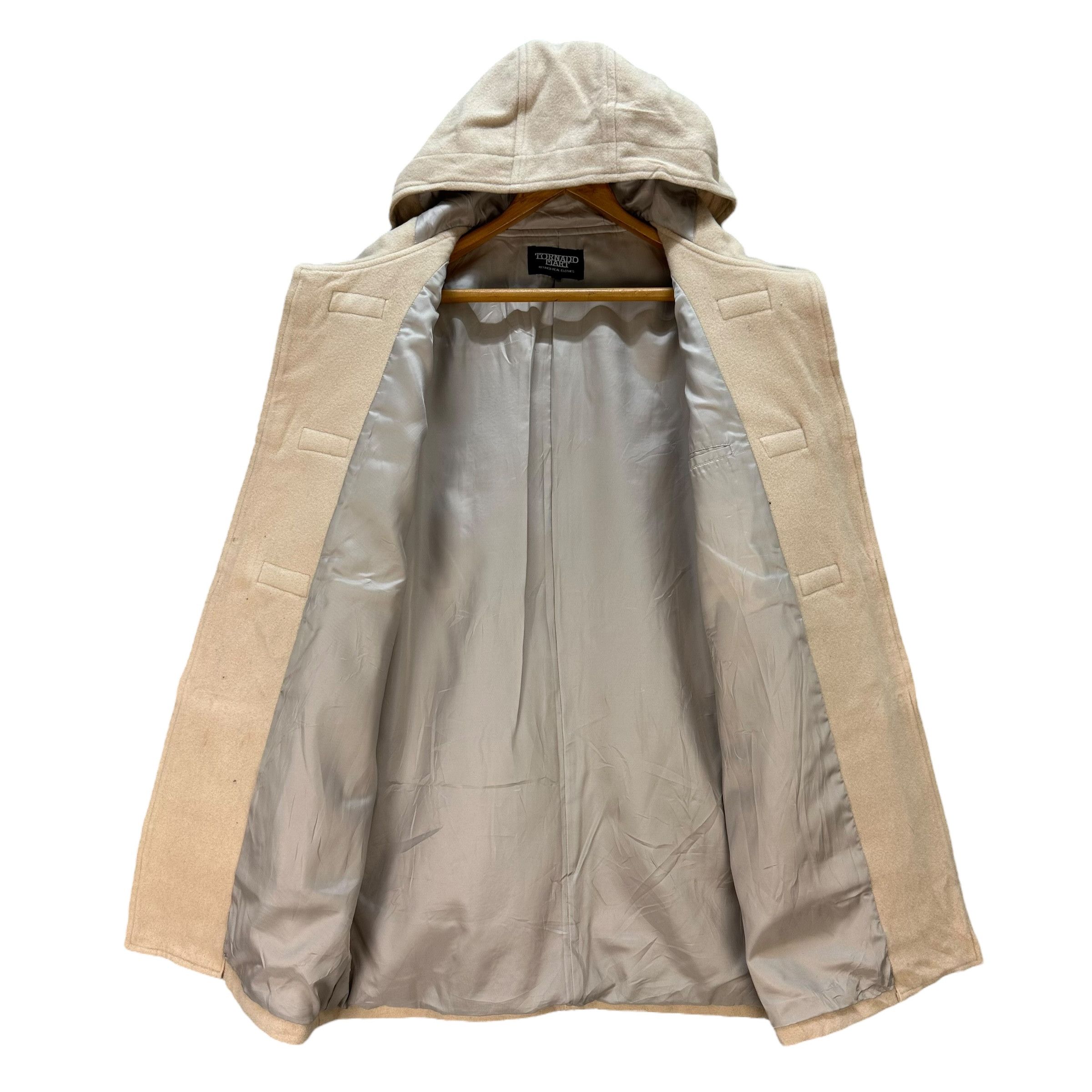 Tornado Mart TORNADO MART Wool Hooded Long Coat Jacket #A78-1899 Size US M / EU 48-50 / 2 - 7 Thumbnail