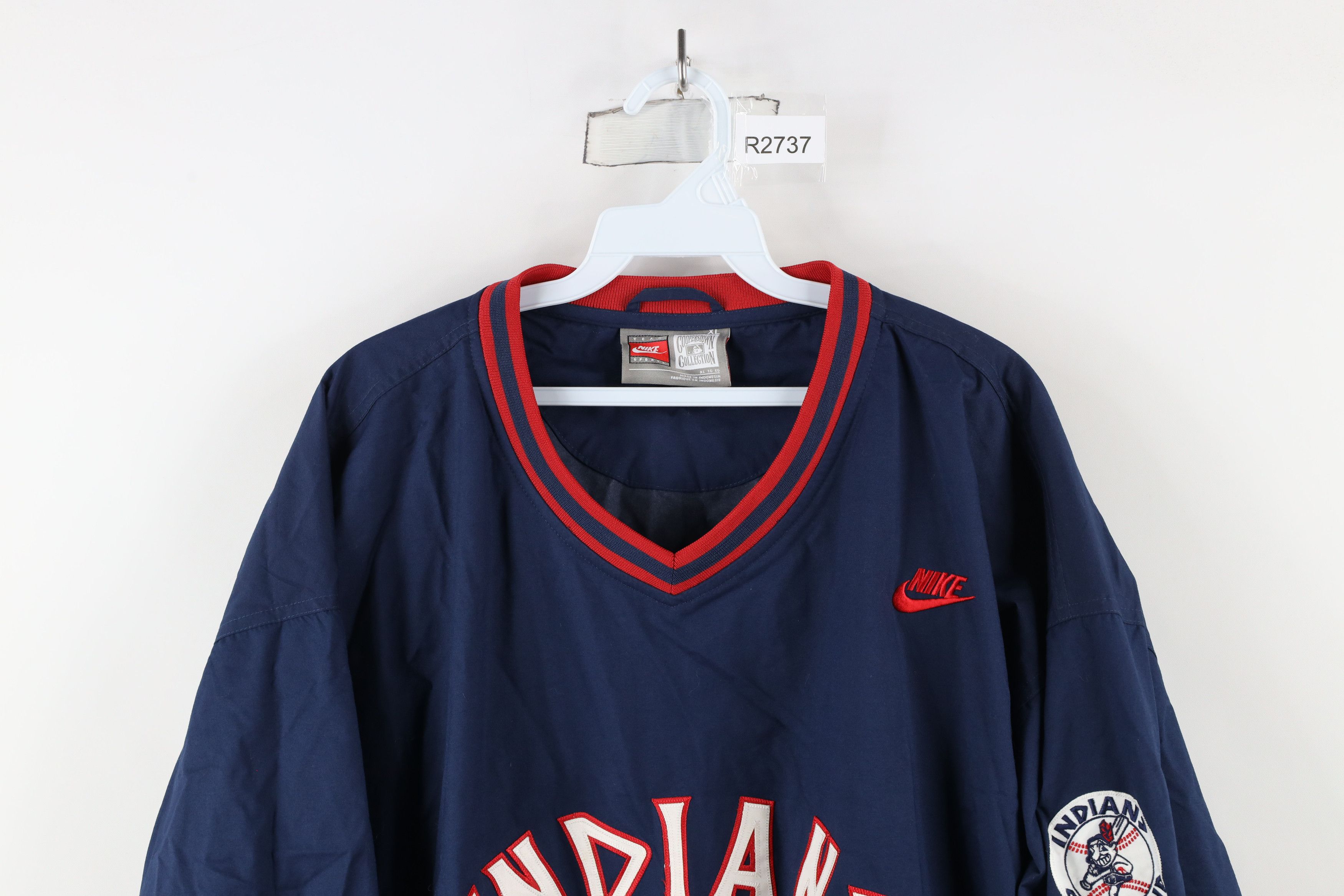 Nike × Vintage Vintage Nike Wahoo Cleveland Indians Windbreaker Jacket Size US XL / EU 56 / 4 - 2 Thumbnail
