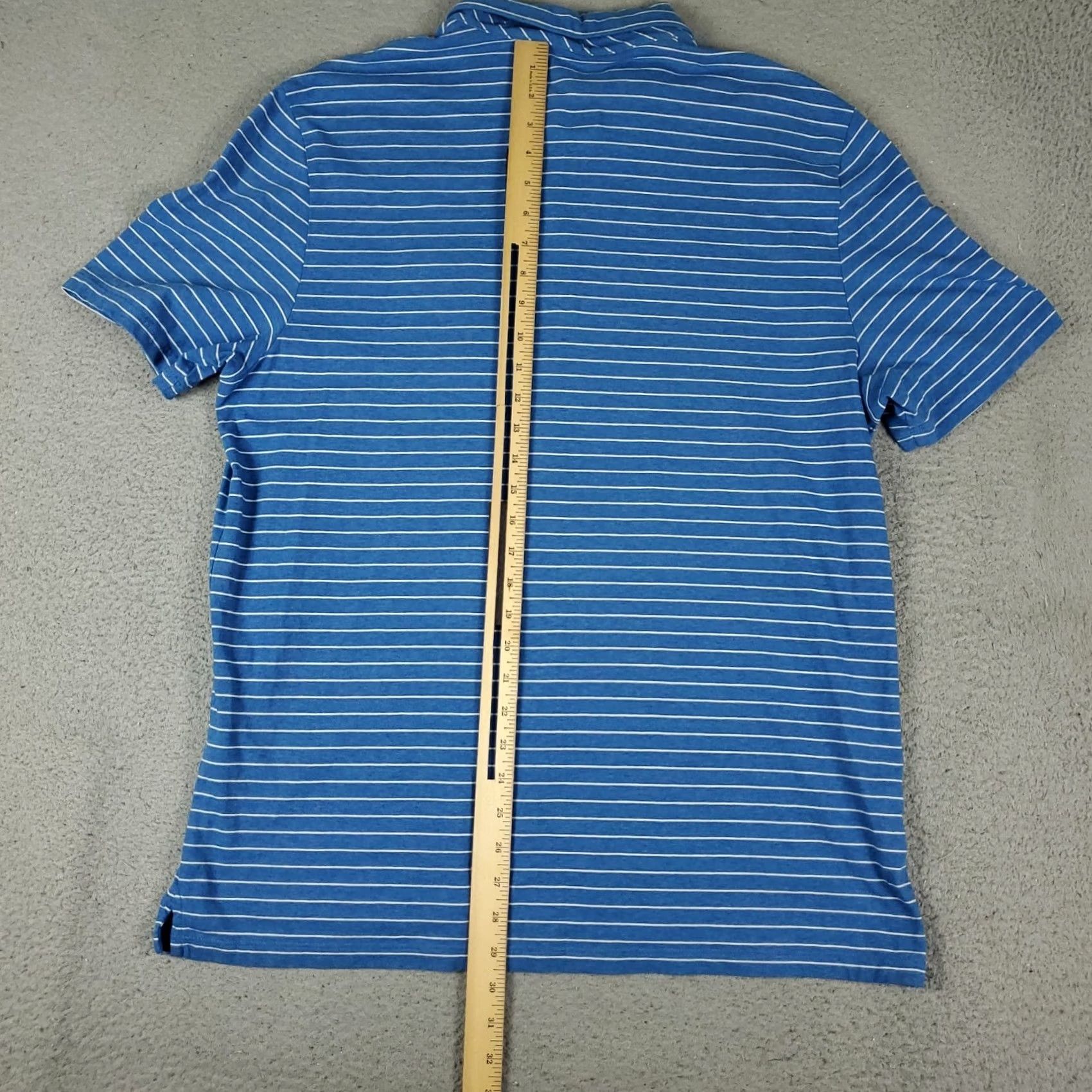 Vineyard Vines Vineyard Vines Polo Shirt Mens Large Blue Striped Cotton Short Sleeve Polo Shirt Mens Large Blue Striped Cotton Short Sleeve Size US L / EU 52-54 / 3 - 3 Thumbnail