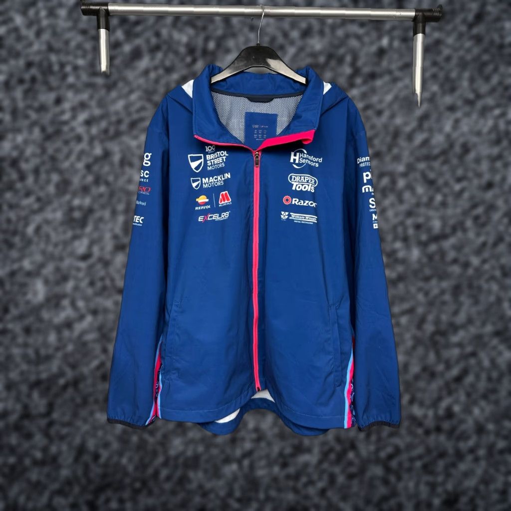 Vintage Excelr8 Motorsport Mens Windbreaker Jacket XL3 3XL Blue Zip Full Zip Jacket Racing Windbreaker Mens 3XL Size US XXL / EU 58 / 5 - 1 Thumbnail