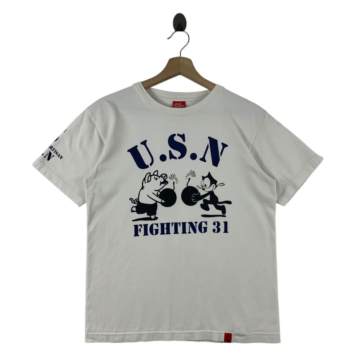 Japanese Brand × Studio D'Artisan STUDIO D’ARTISAN X FELIX THE CAT USN spellout tee Size US M / EU 48-50 / 2 - 1 Thumbnail
