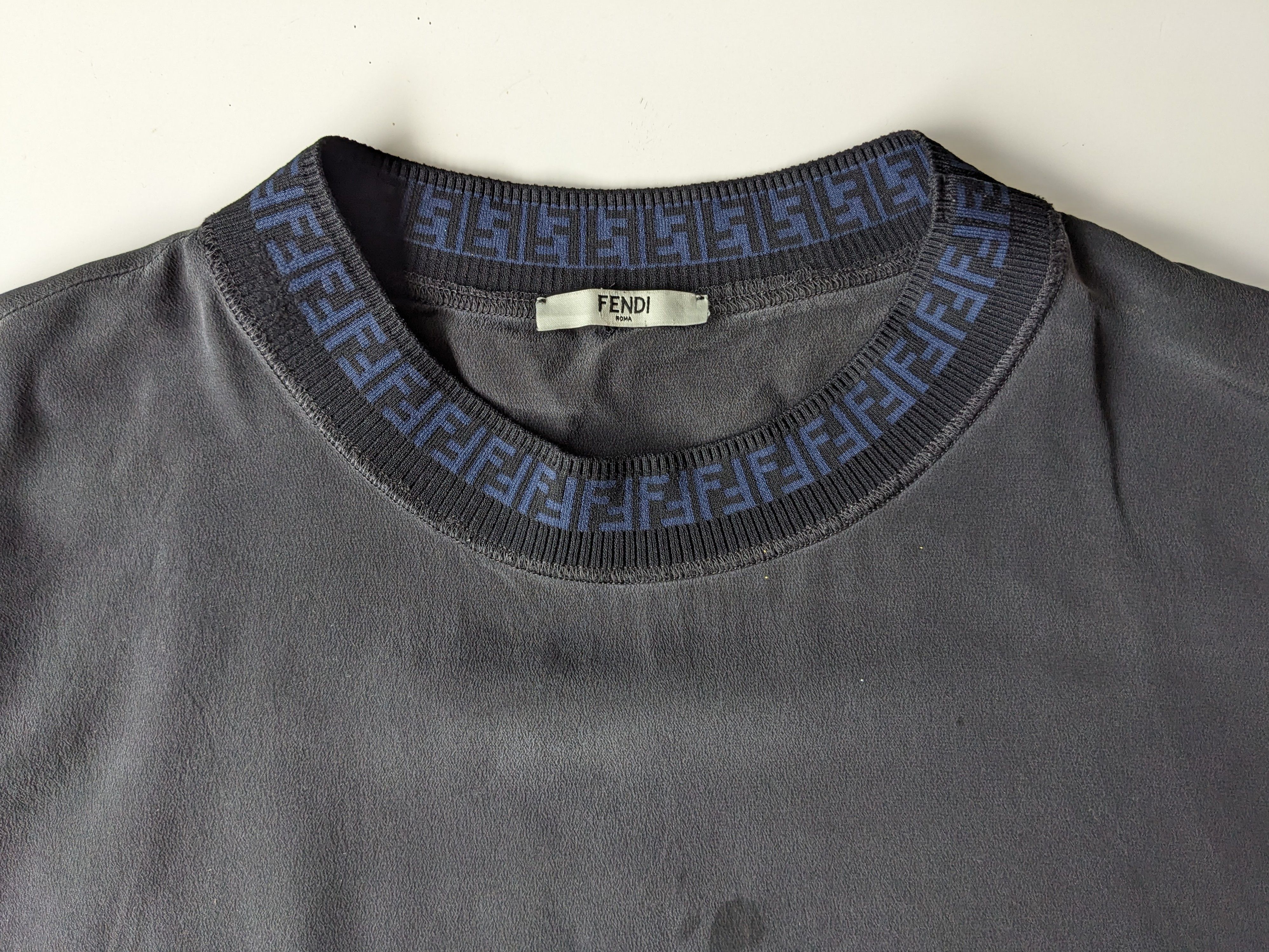 Fendi Fendi Zucca jacquard ribbed collar silk Size M / US 6-8 / IT 42-44 - 2 Thumbnail