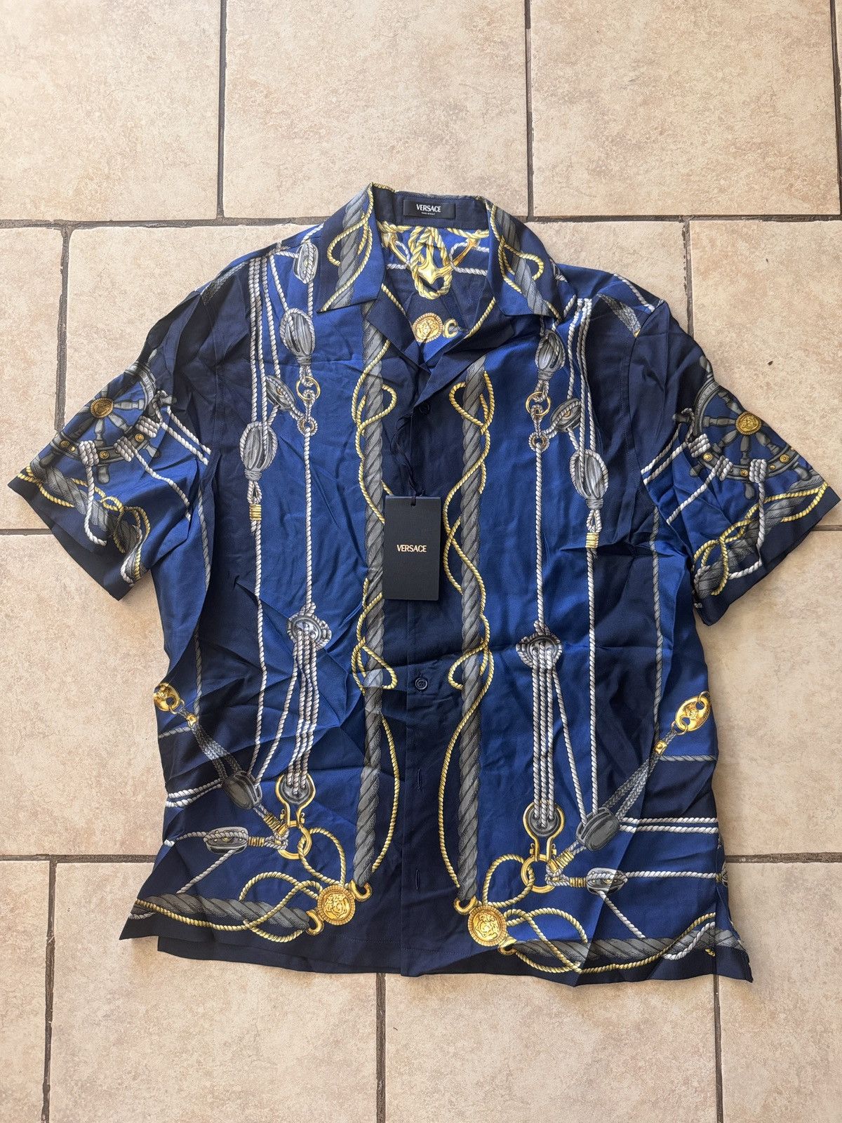 Designer × Versace VERSACE NAUTICAL PRINT SHIRT Size US M / EU 48-50 / 2 - 6 Thumbnail