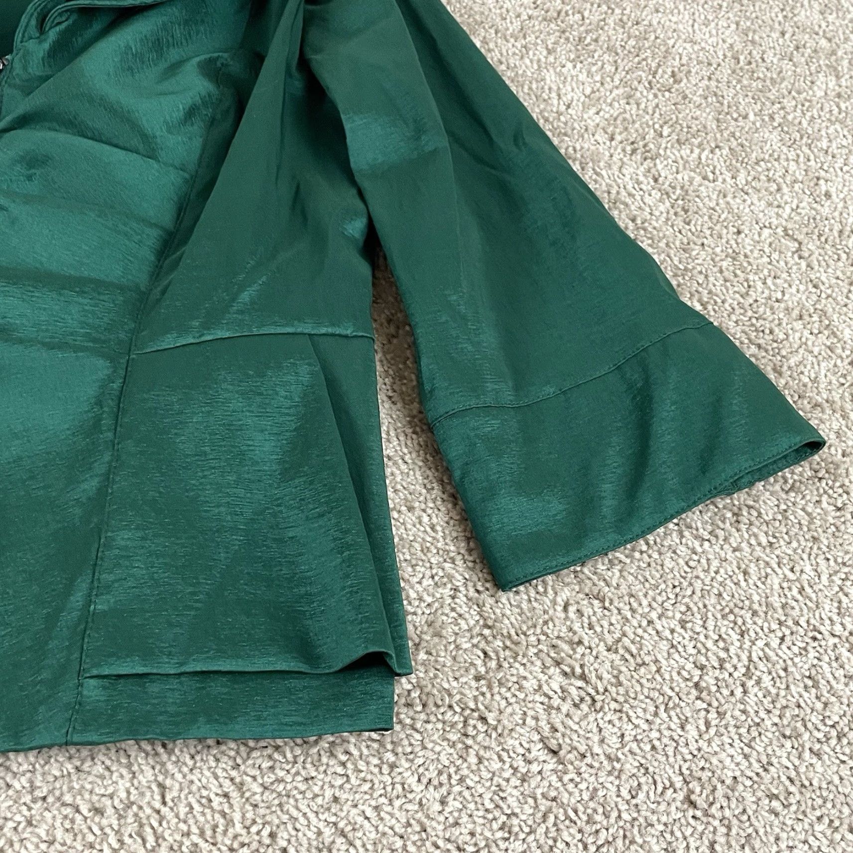 Joseph Ribkoff Joseph Ribkoff Jacket Emerald Size 12 Full Zip Collared Ruched Quiet Luxury R2 Size XL / US 12-14 / IT 48-50 - 7 Thumbnail