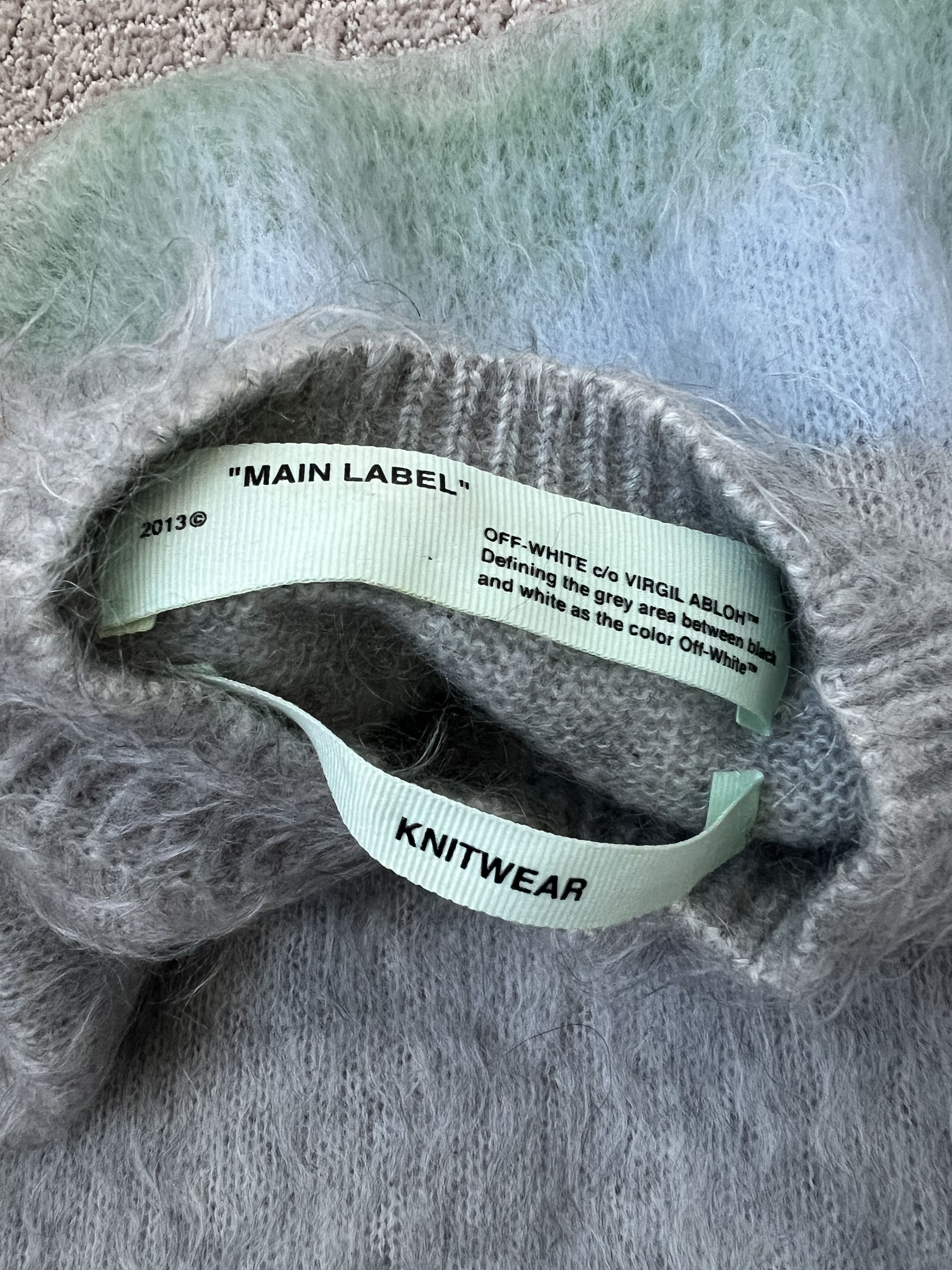 Off-White Off-White Early Virgil Abloh Mohair Knit Sweater Size US M / EU 48-50 / 2 - 3 Thumbnail