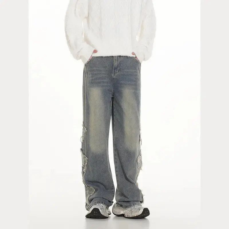 Japanese Brand Retro loose high street wide leg jeans Size US 32 / EU 48 - 4 Thumbnail