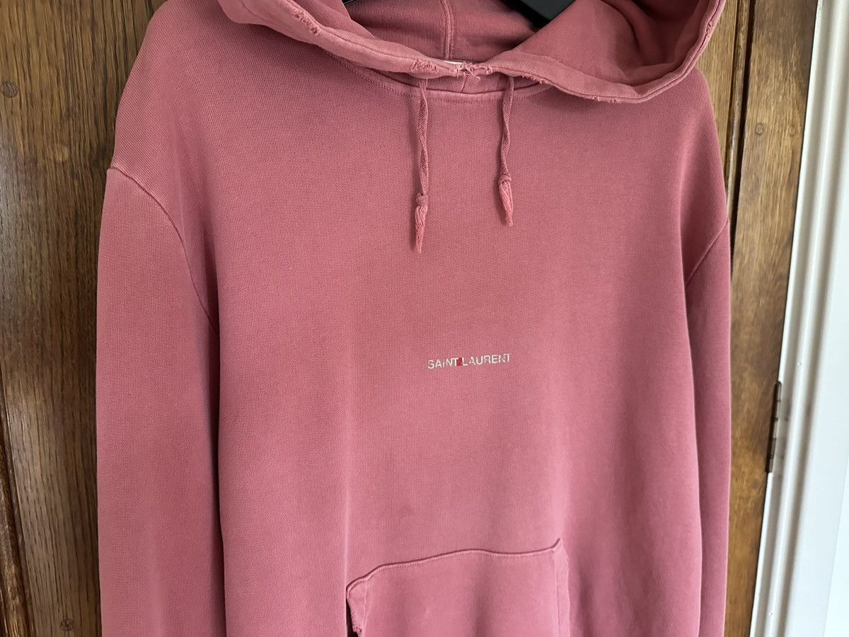 Saint Laurent Paris Saint Laurent Rive Gauche logo distressed hoodie $990 Size US XS / EU 42 / 0 - 10 Thumbnail