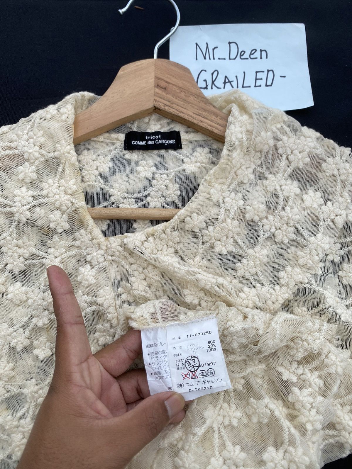 Comme des Garcons Rare Vintage AD1997 Comme Des Garcons CDG tricot Lace Tops Size XS / US 0-2 / IT 36-38 - 11 Thumbnail