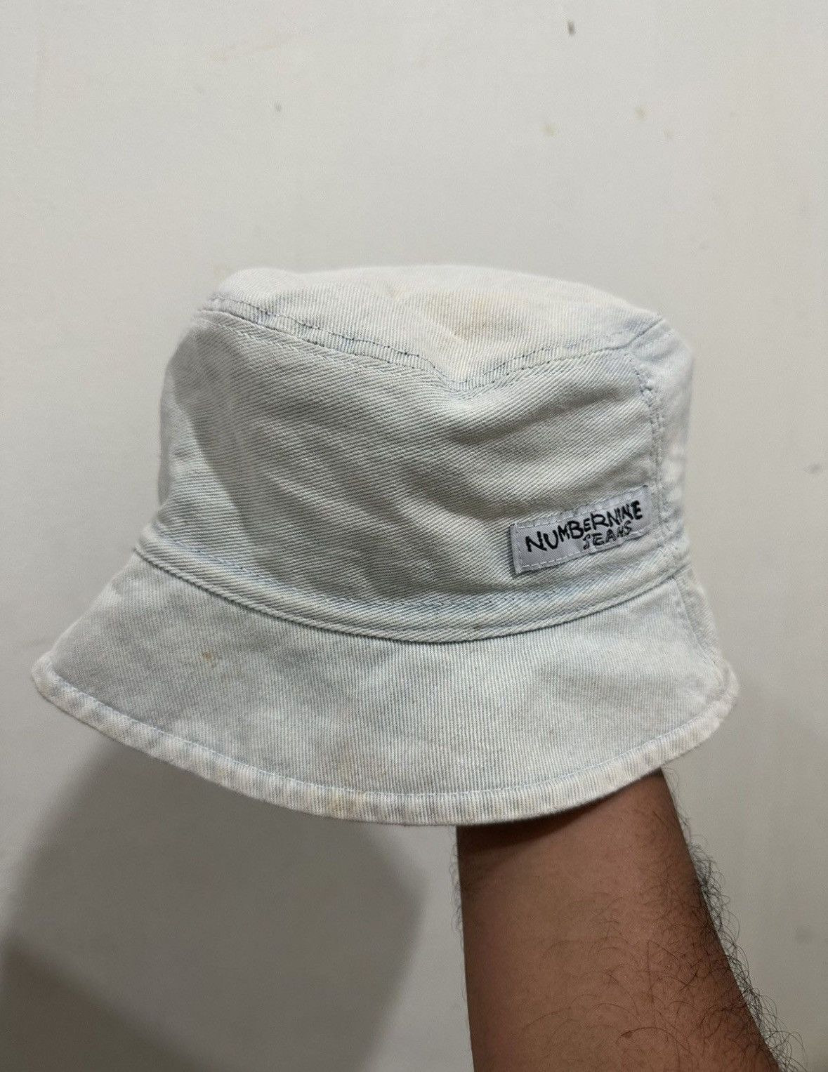 Japanese Brand VTG Distress NUMBER NINE Jeans Bucket Hat Size ONE SIZE - 2 Thumbnail