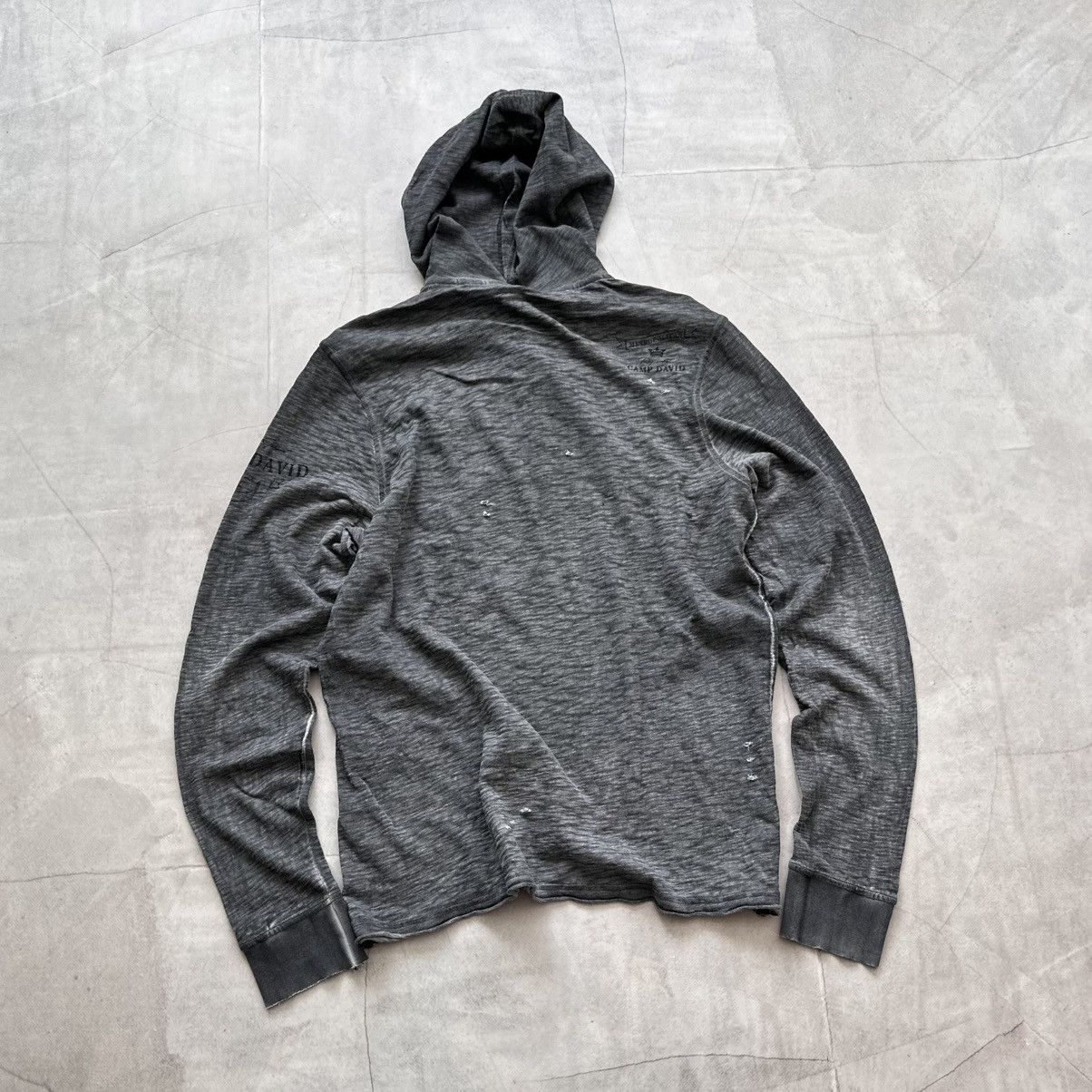 Hysteric Glamour Y2K Tribal Distressed Long Sleeve Hoodie Number Nine Style Size US L / EU 52-54 / 3 - 11 Thumbnail