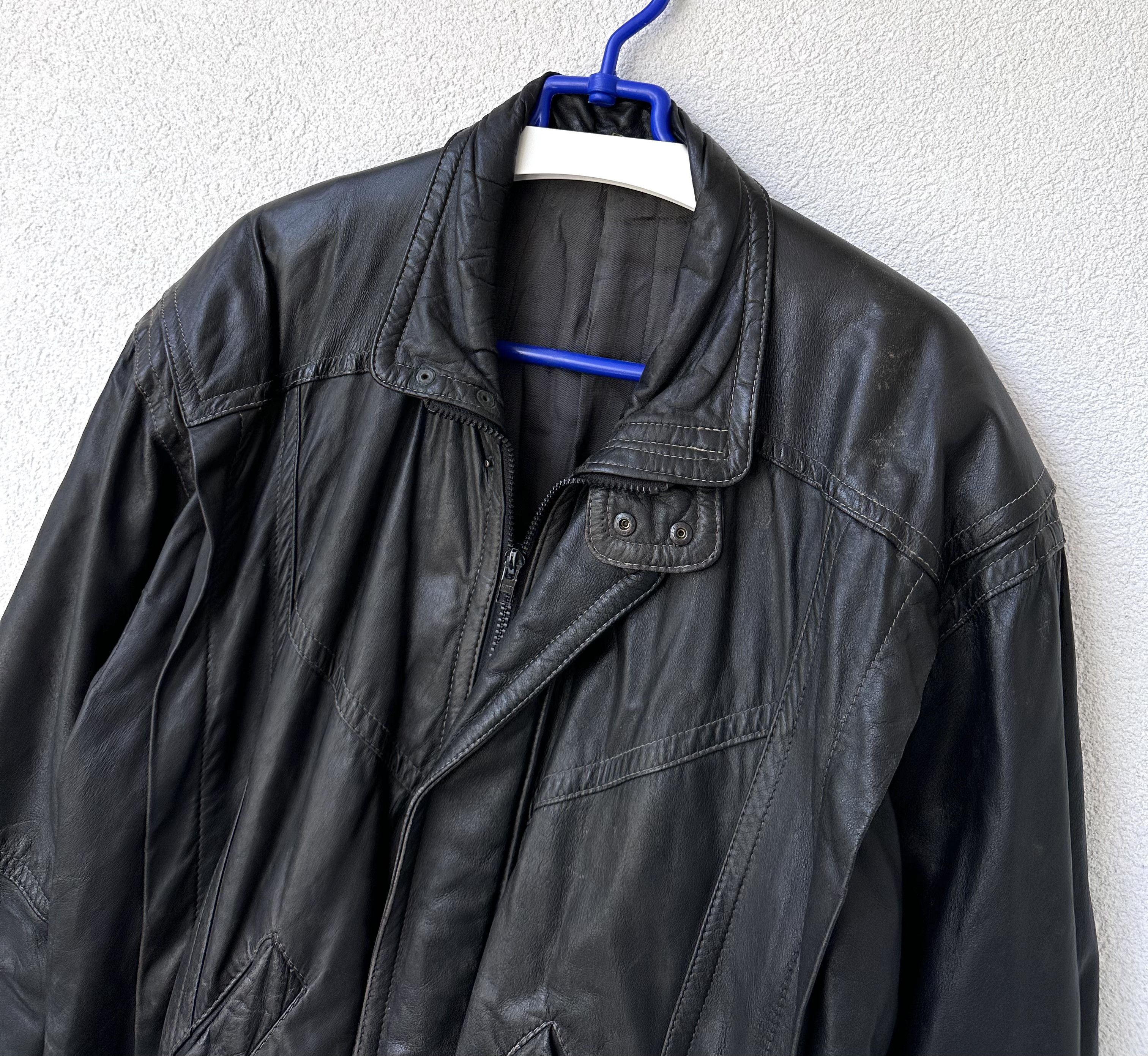 Vintage Leather jacket male boxy avant garde Size US L / EU 52-54 / 3 - 4 Thumbnail