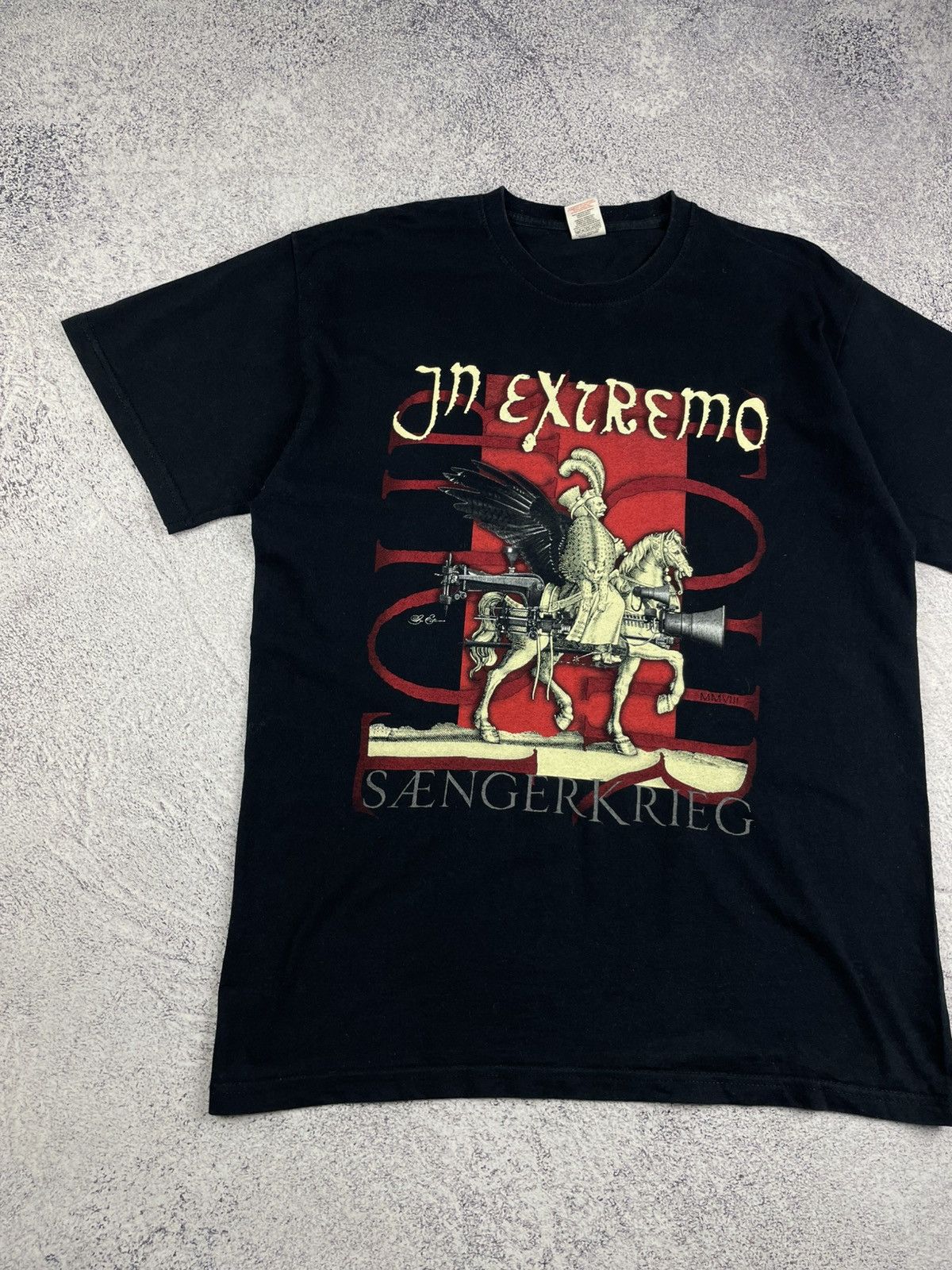 Fruit Of The Loom Vintage 2008 In Extremo Tour Graphic Tee T-shirt Size L Size US L / EU 52-54 / 3 - 3 Thumbnail