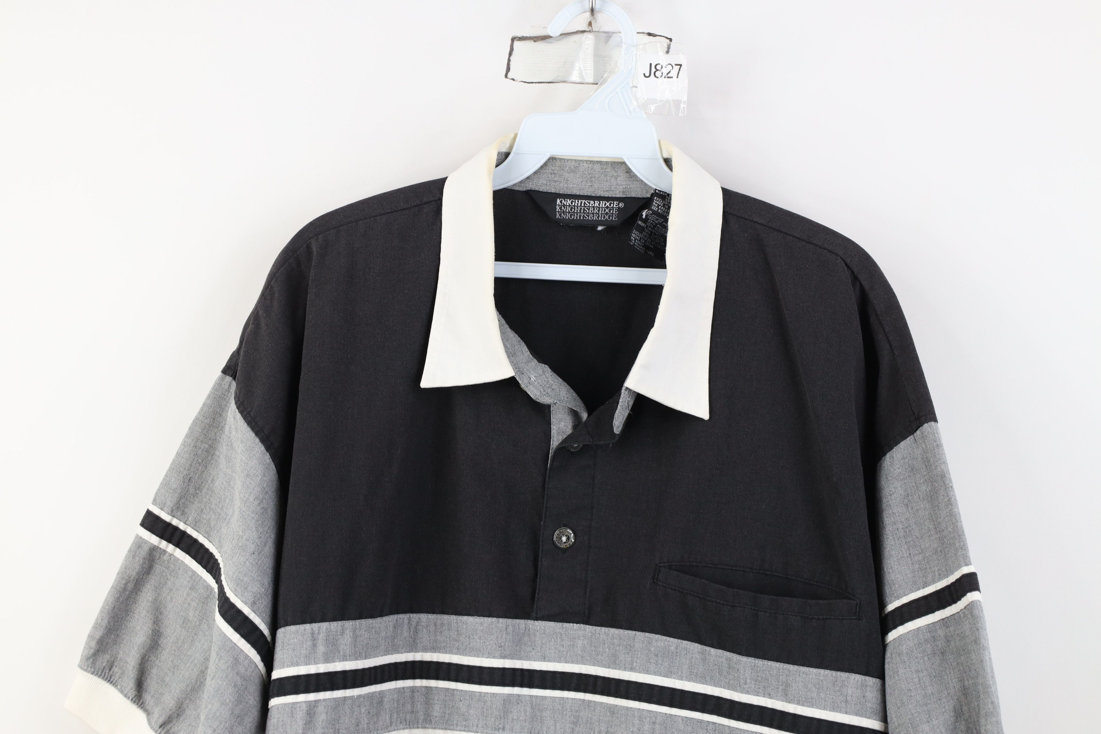 Vintage Vintage 90s Streetwear Block Pullover Polo Shirt Mob Mafia Size US XL / EU 56 / 4 - 2 Thumbnail