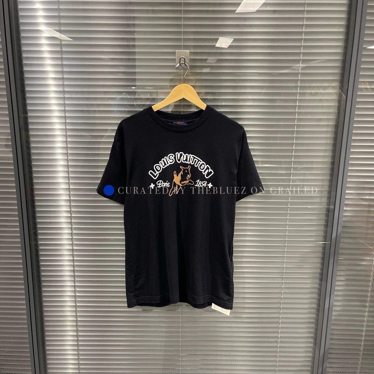 Louis Vuitton Black Embroidered Short Sleeve Tee Size US M / EU 48-50 / 2 - 1 Thumbnail