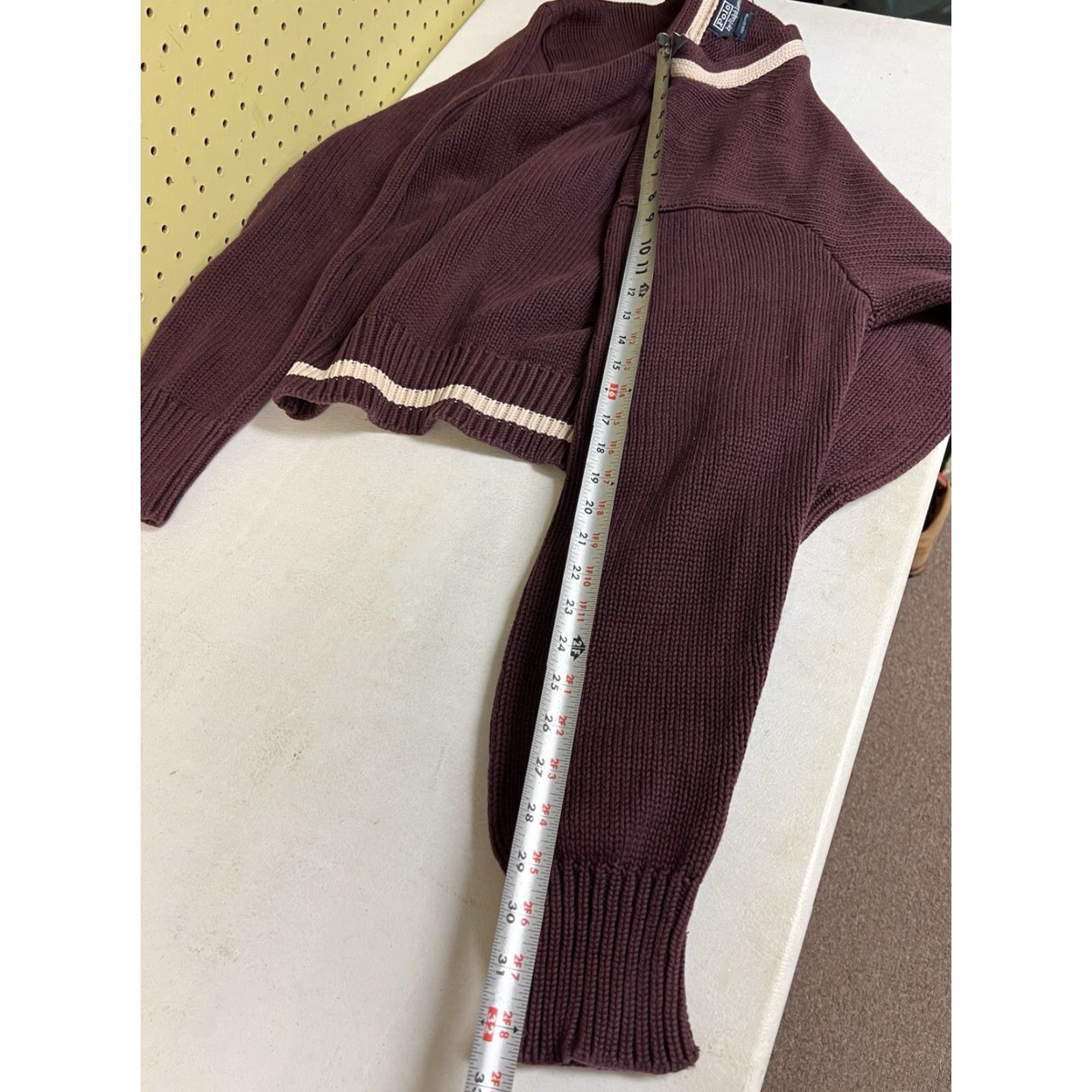 Ralph Lauren VINTAGE Ralph Lauren Polo Sweater Mens M Red Knit Pony Sweatshirt Maroon Size US M / EU 48-50 / 2 - 6 Thumbnail