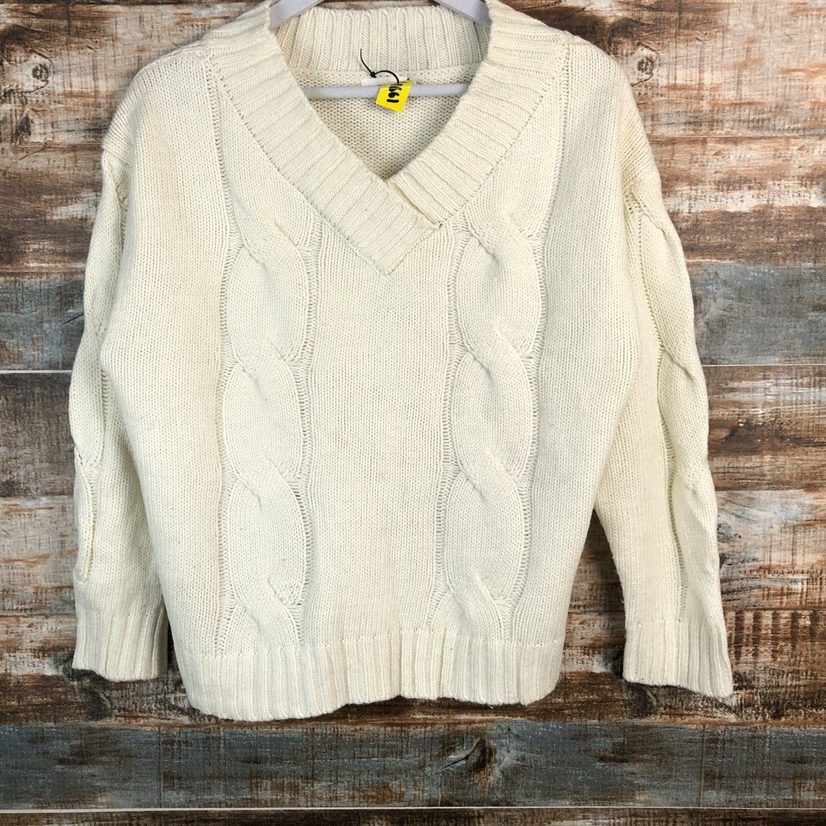 Homespun Knitwear × Japanese Brand Lepsim White cable Knitwear sweatshirt #A1661 Size M / US 6-8 / IT 42-44 - 3 Thumbnail