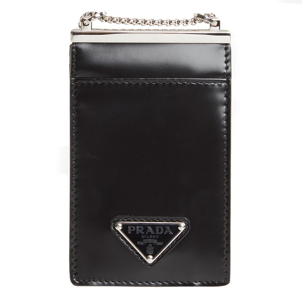 Prada PRADA Credit Card Holder Wallet Leather Size ONE SIZE - 1 Thumbnail