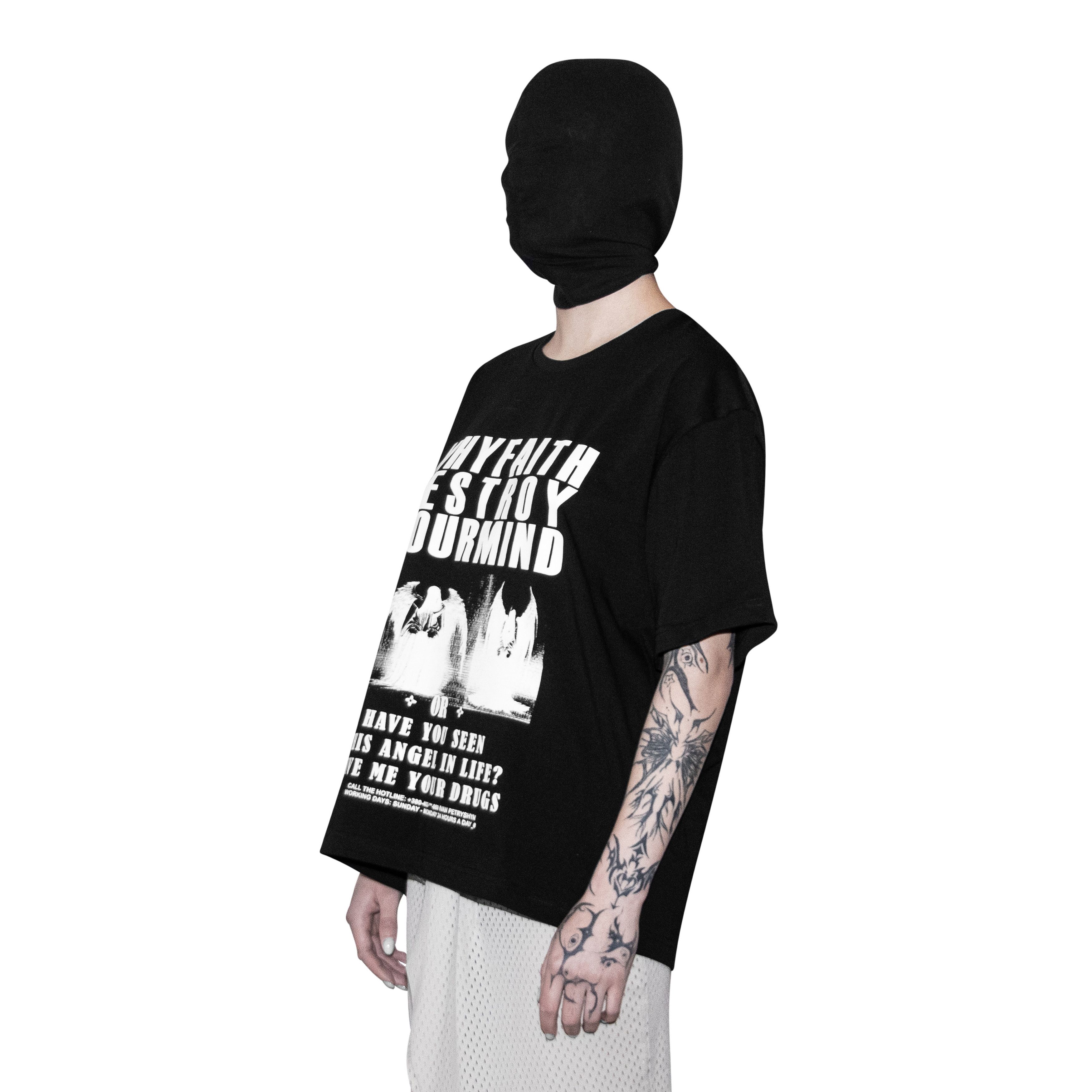 Japanese Brand "hotline +380-462-***-669" black t-shirt Size US L / EU 52-54 / 3 - 1 Thumbnail
