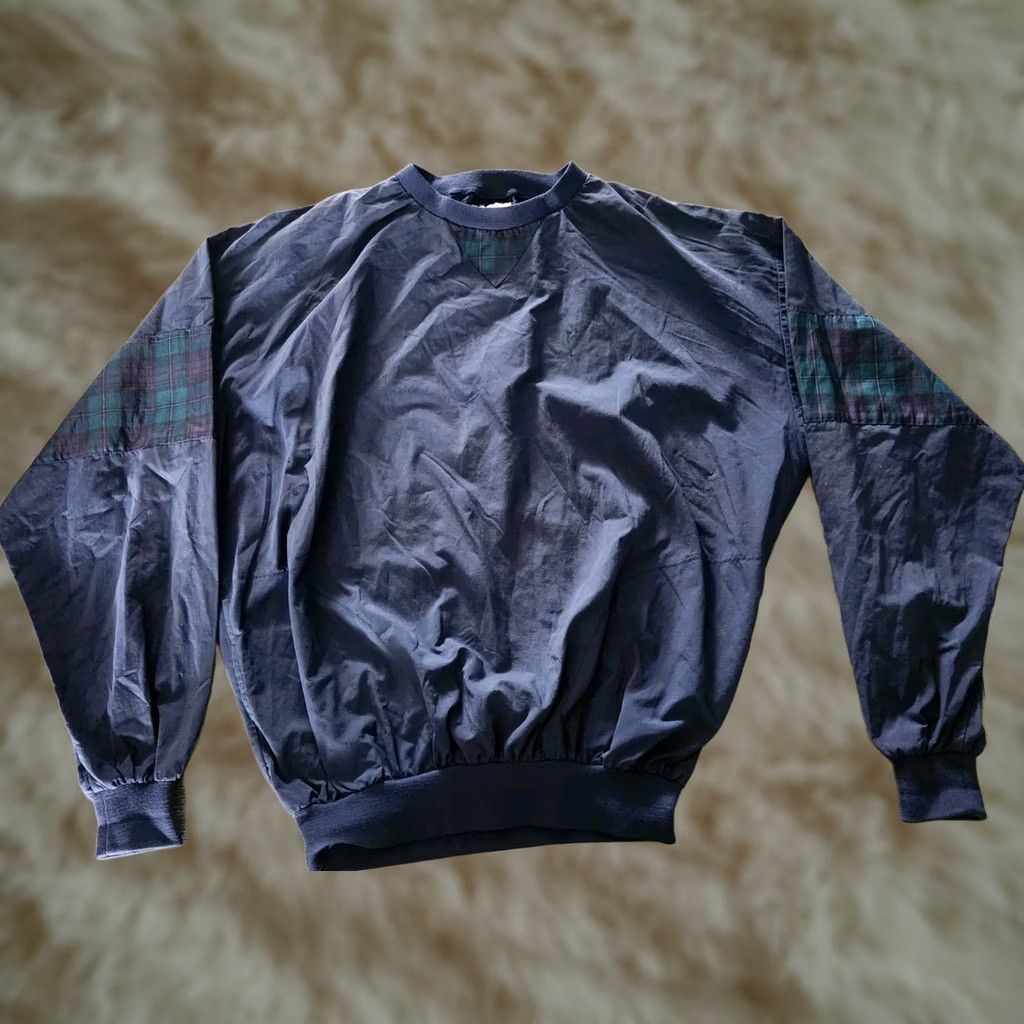 Vintage VINTAGE Roche Pullover Jacket Mens XL Navy Green Plaid Windbreaker Golf Size US XL / EU 56 / 4 - 1 Thumbnail