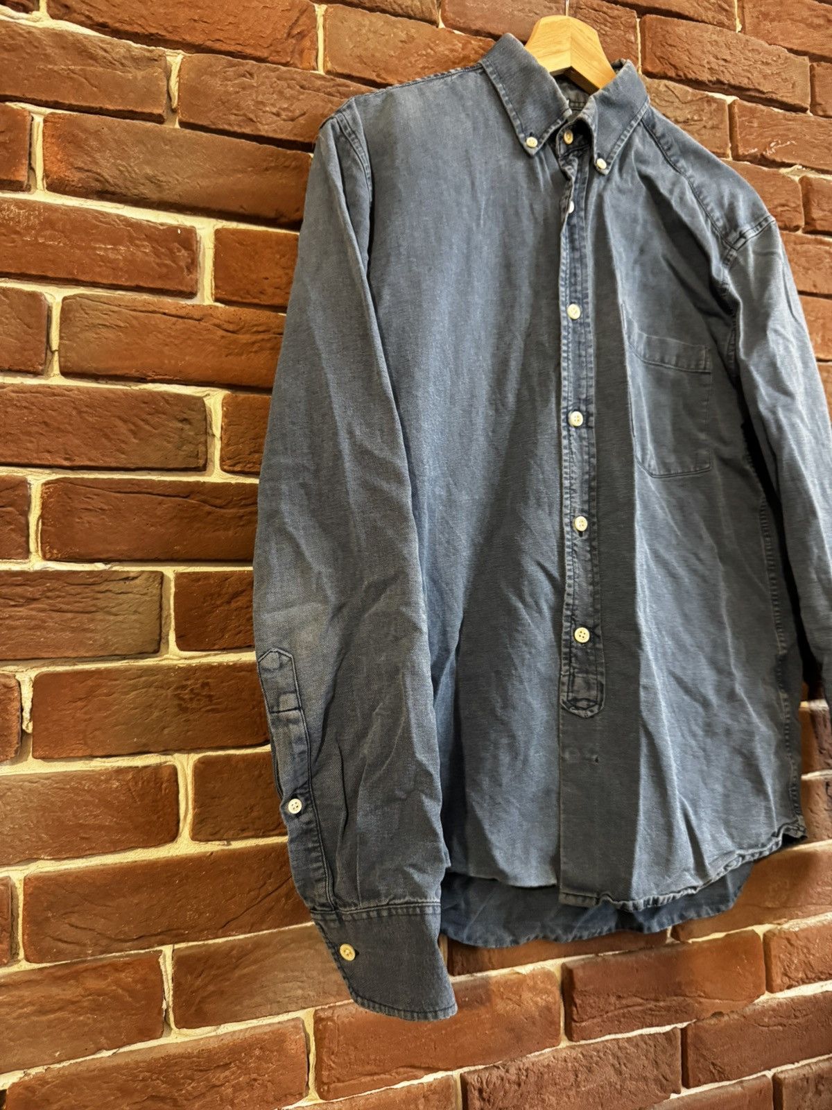 Our Legacy Rare Vintage Our Legacy Indigo Button Up Shirt Shirting Size US S / EU 44-46 / 1 - 5 Thumbnail