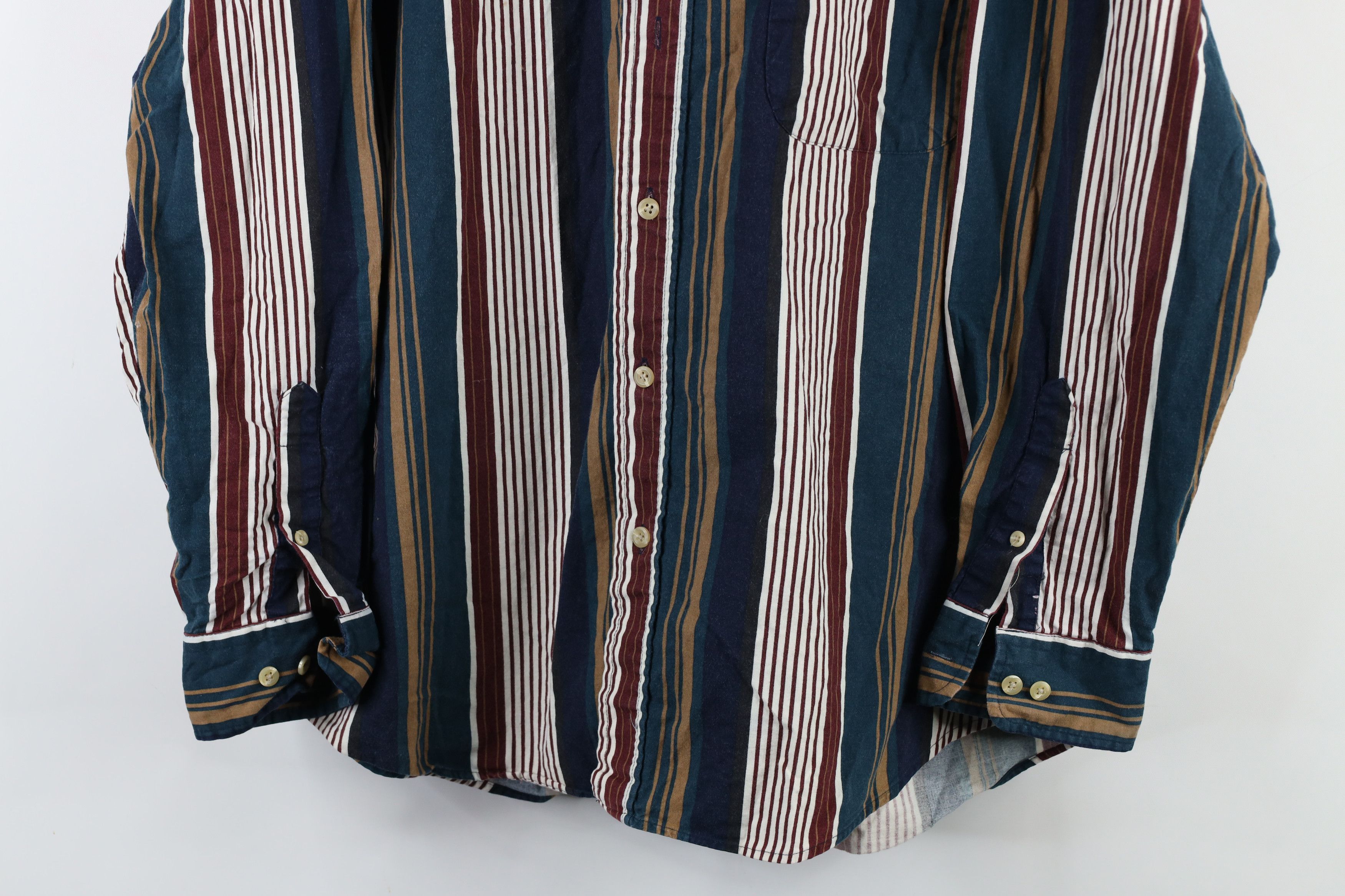 Vintage Vintage 90s Streetwear Striped Collared Button Down Shirt Size US L / EU 52-54 / 3 - 3 Thumbnail