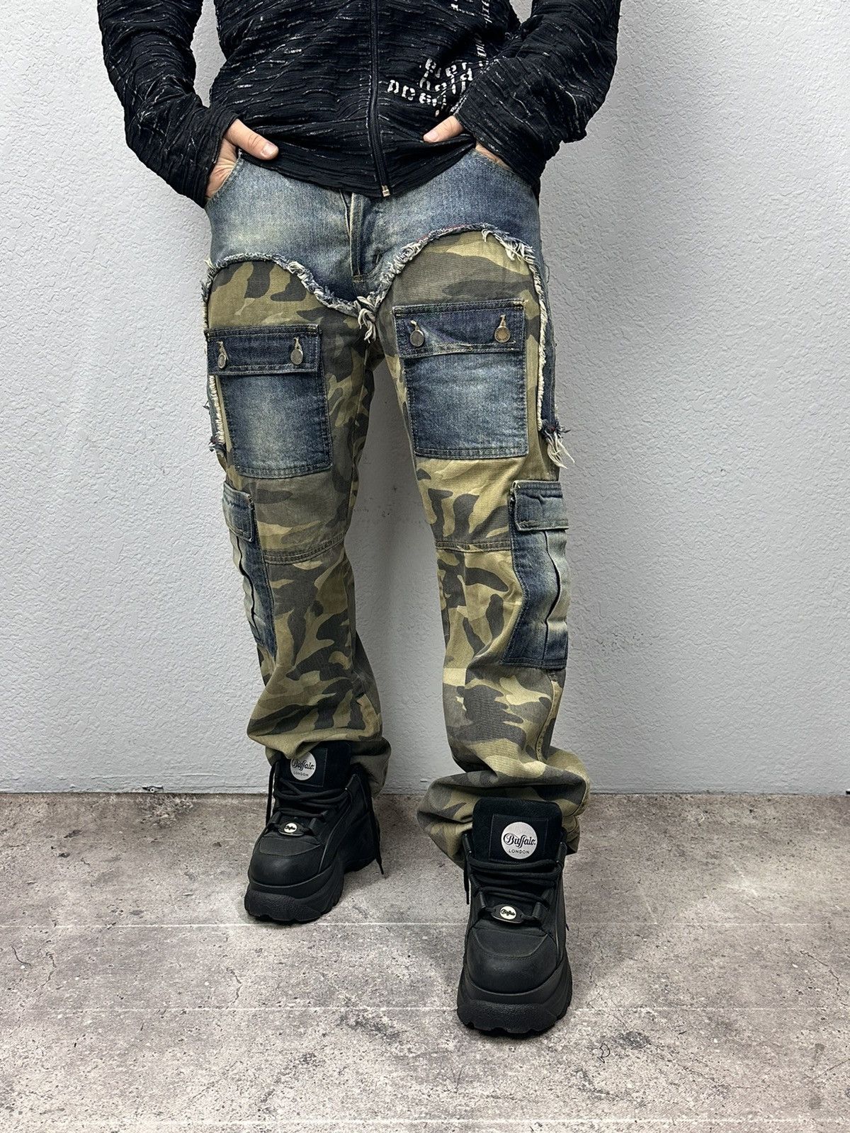 GOA Stripped Vintage Multi-pocket Pants Cargo Rick Owens Japan Size US 34 / EU 50 - 4 Thumbnail