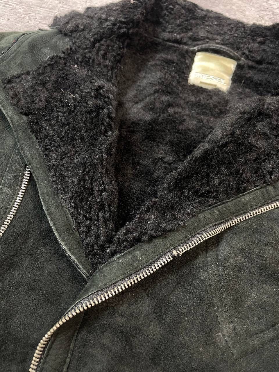 Diesel Vintage Rare Diesel Shearling Biker Leather Jacket Y2K Size XL / US 12-14 / IT 48-50 - 6 Thumbnail