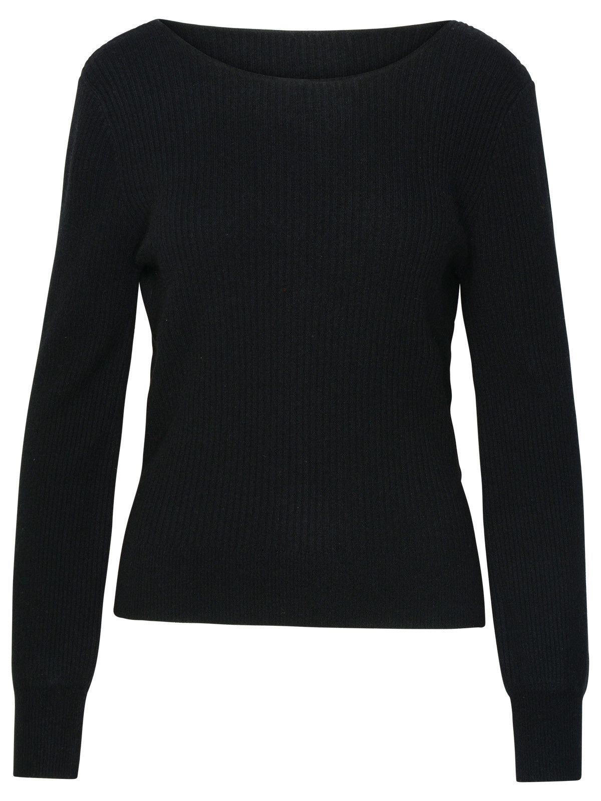 image of Brodie Cashmere Black Cashmere Sweater, Women's (Size Small)