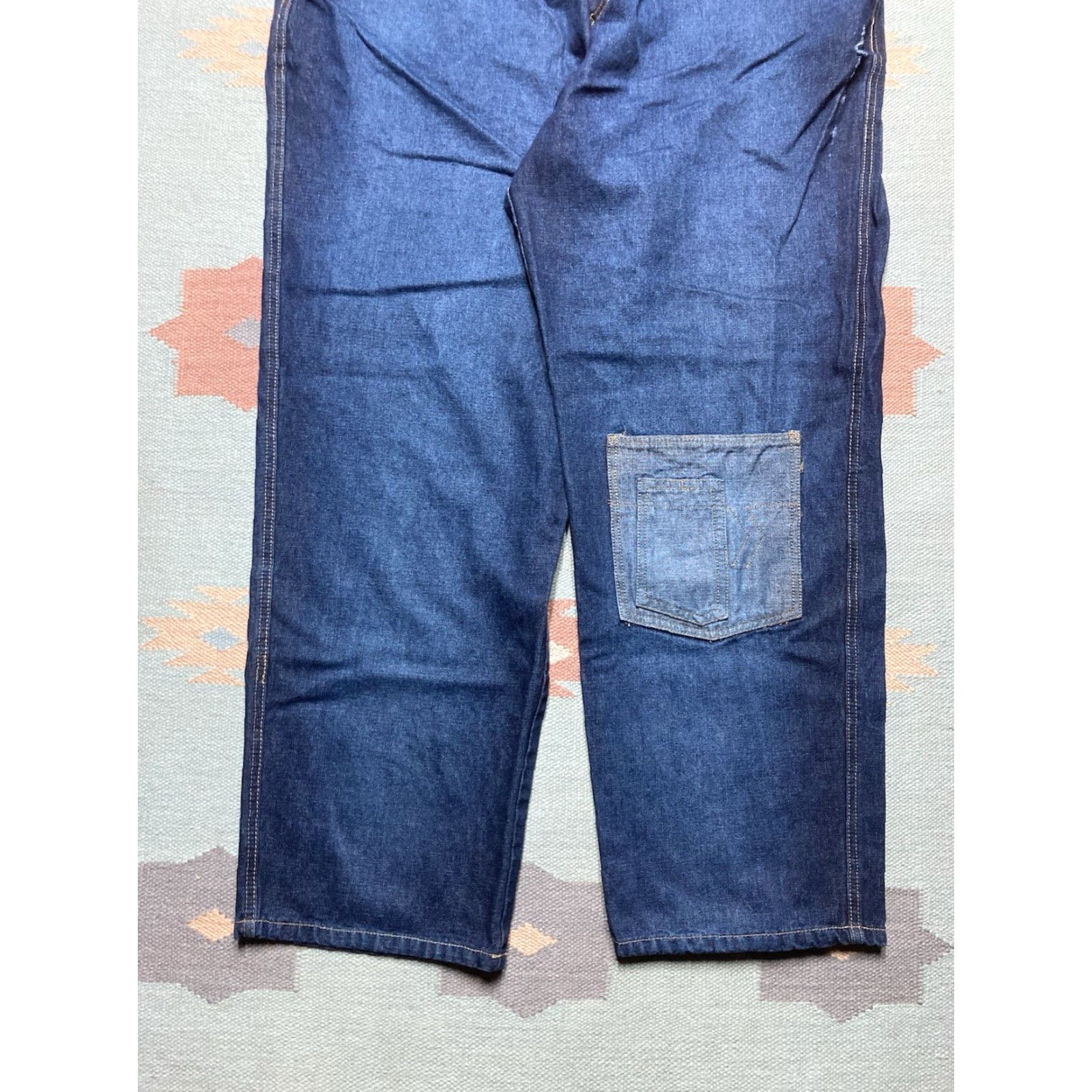 Karl Kani VINTAGE Karl Kani Jeans Men 44x33 Wide-Leg Hip Hop Baggy Skater Blue 90s Style Vintage Y2K Wide-Leg Jeans Mens 44x33 Size US 44 / EU 60 - 5 Thumbnail