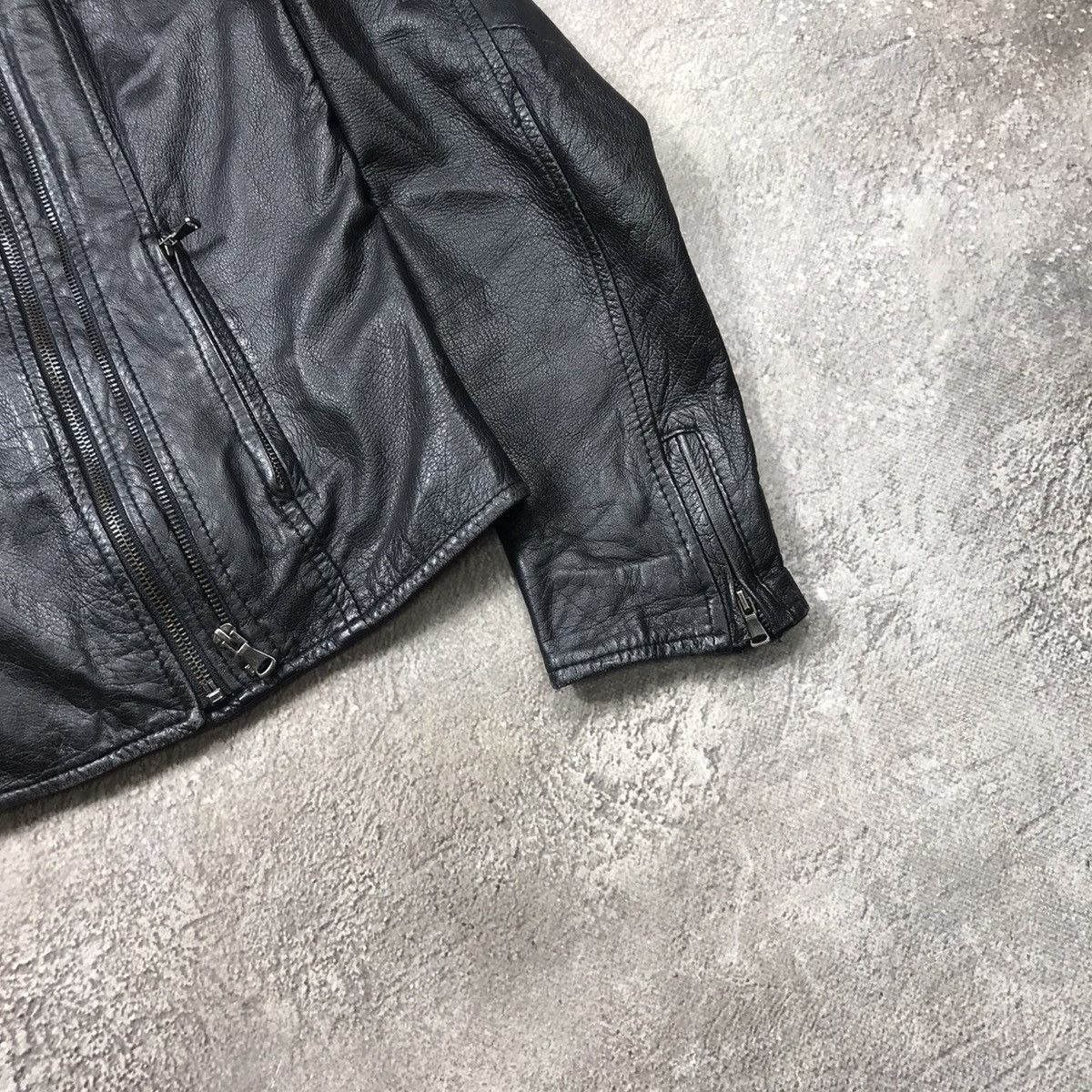 Japanese Brand VINTAGE Y2K LEATHER JACKET JAPAN CASUAL STREETWEAR 90s Size M / US 6-8 / IT 42-44 - 5 Thumbnail