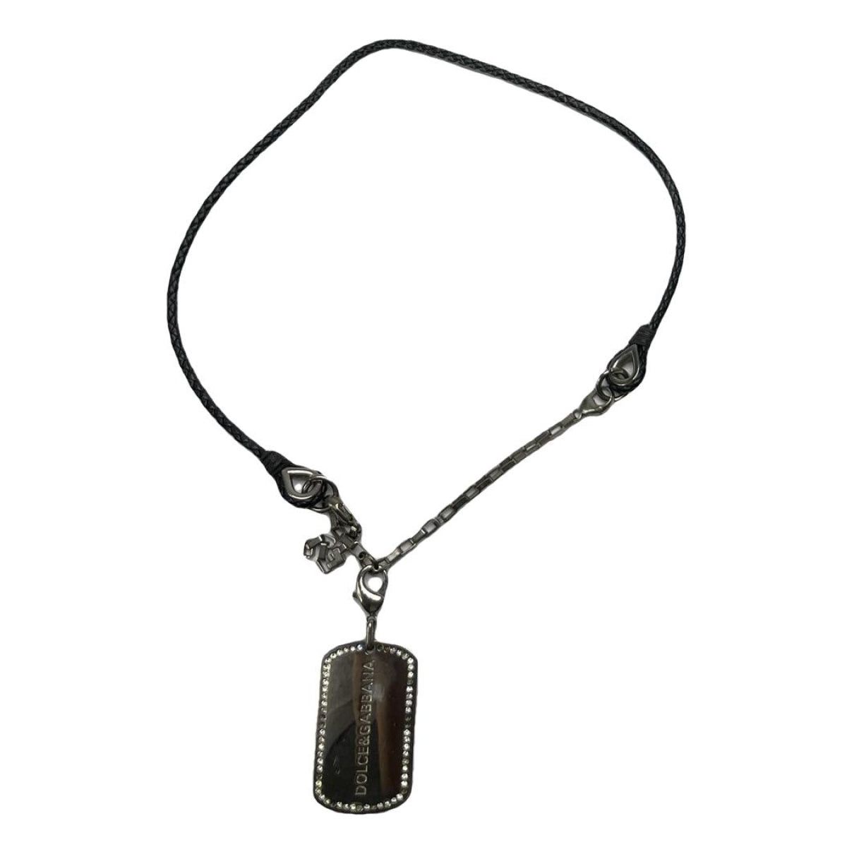 Dolce & Gabbana Silver Steel Necklace Size ONE SIZE - 1 Thumbnail