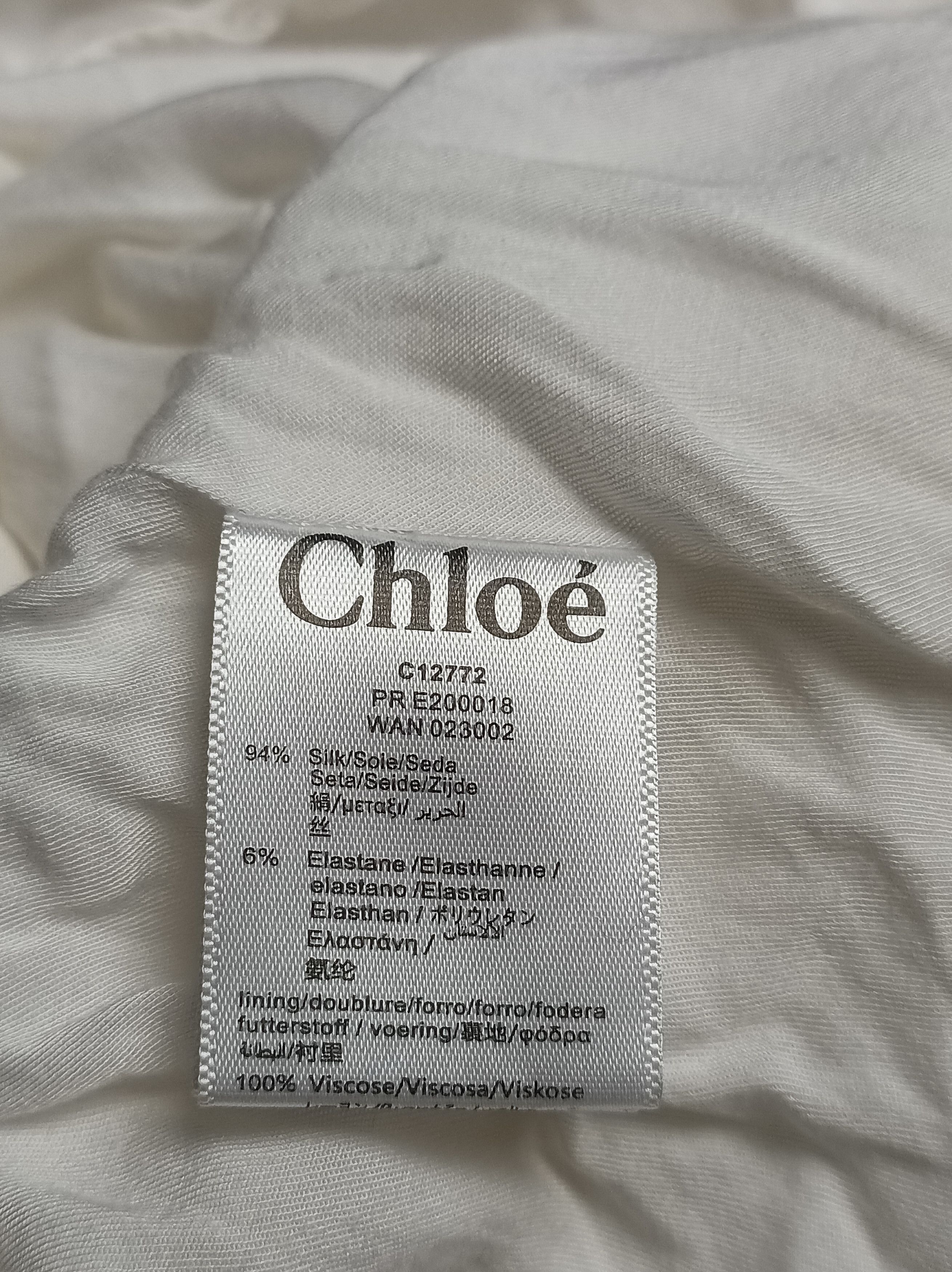 Chloe Chloe Ivory Blue Silk Girls Dress Size 10y Size XXS / US 00 / IT 34 - 10 Thumbnail