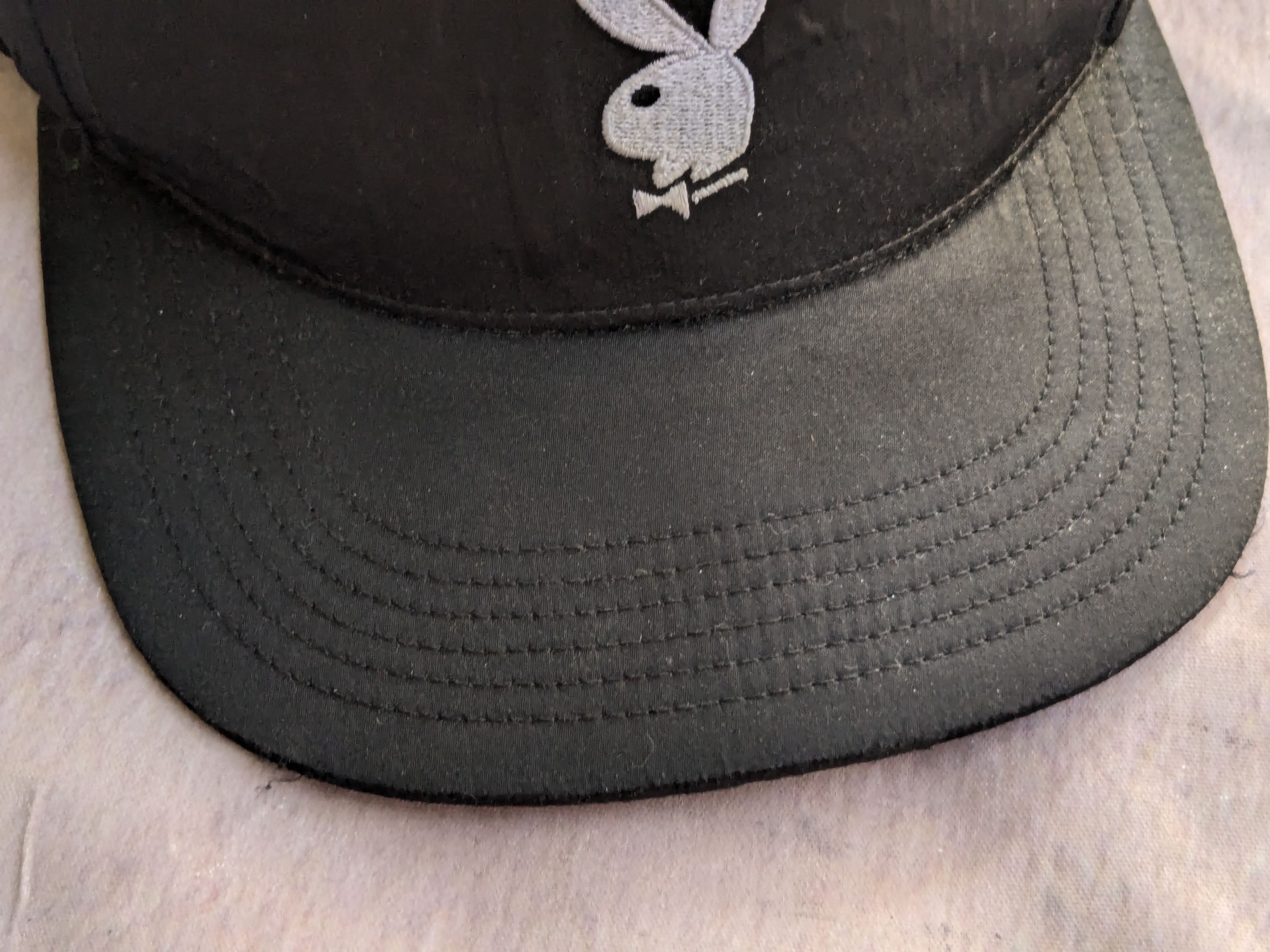 Supreme Supreme Playboy 6 Panel Black Satin Hat Cap Size ONE SIZE - 5 Thumbnail