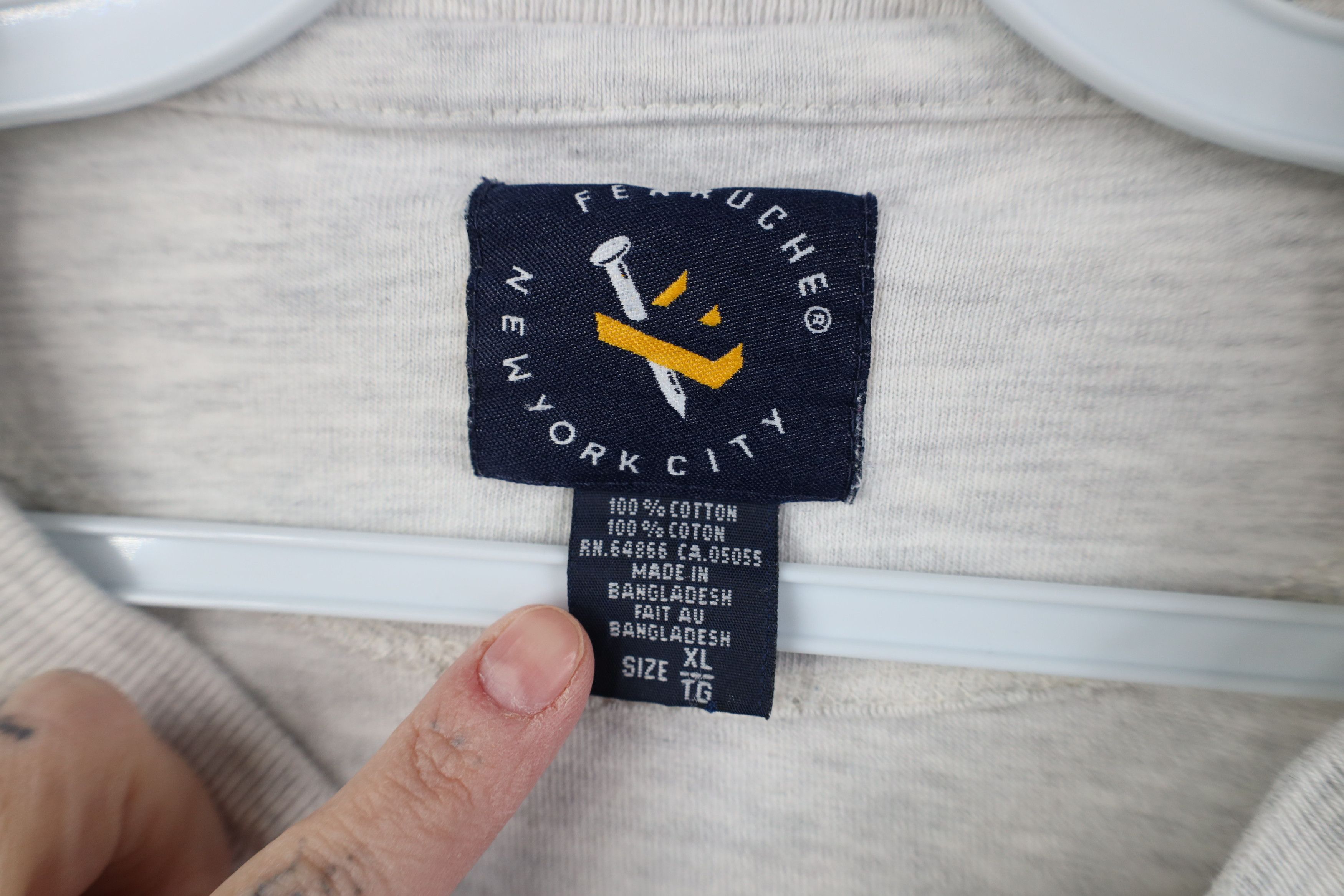 Vintage Vintage 90s Streetwear Long Sleeve T-Shirt Heather Gray Size US XL / EU 56 / 4 - 5 Thumbnail