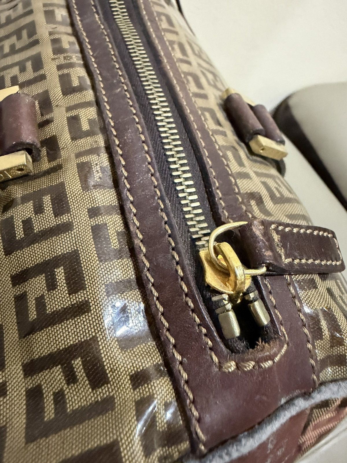 Fendi Authentic Fendi Zucca Crystal Boston Hand Bag Size ONE SIZE - 10 Thumbnail