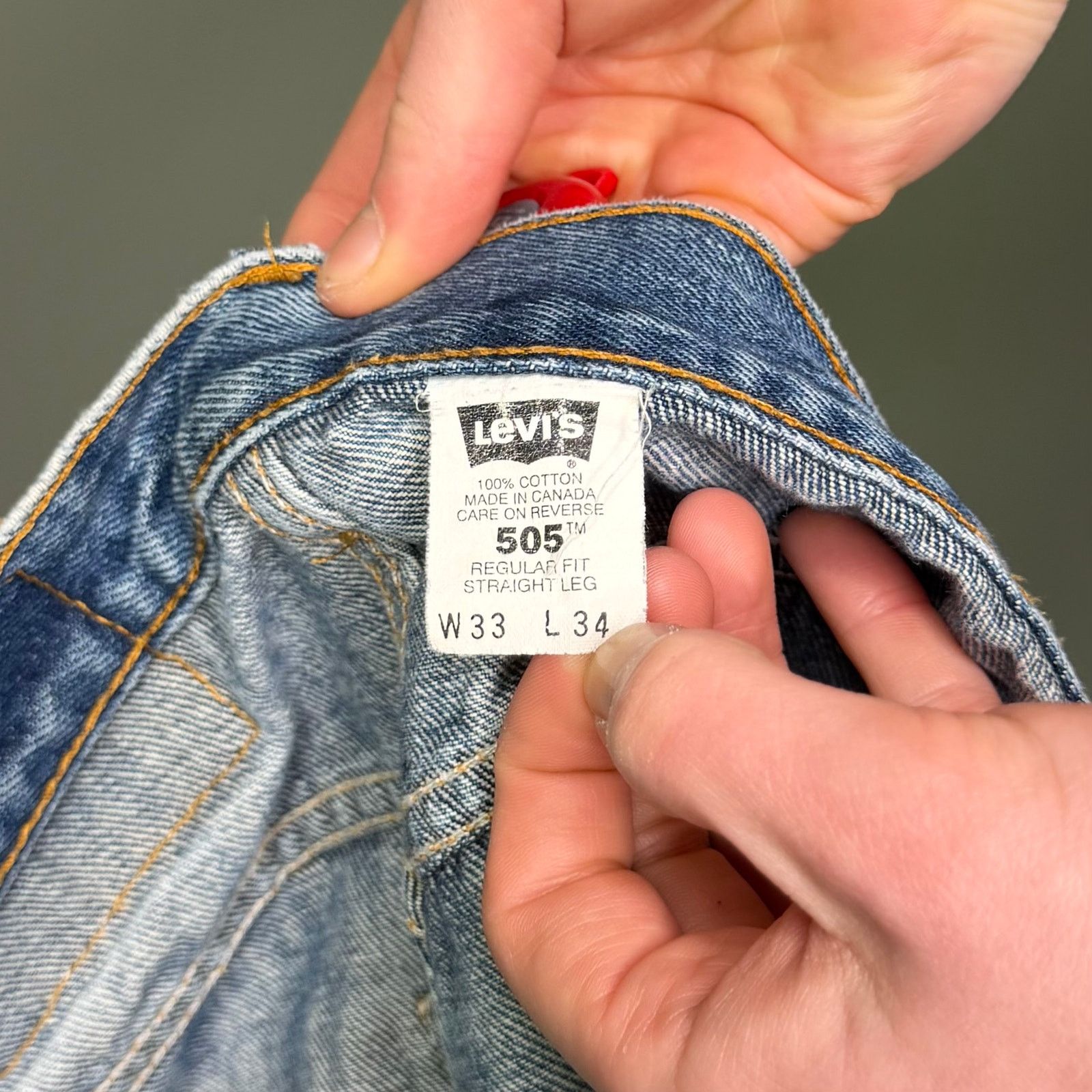 Levi's Vintage 90s Levi's 505 Jeans 33x34 Straight Leg Medium Wash Size US 33 - 5 Thumbnail