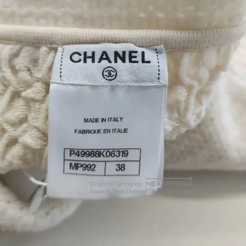 Chanel Chanel Cream Cotton Women's T-Shirt . Size M / US 6-8 / IT 42-44 - 3 Thumbnail