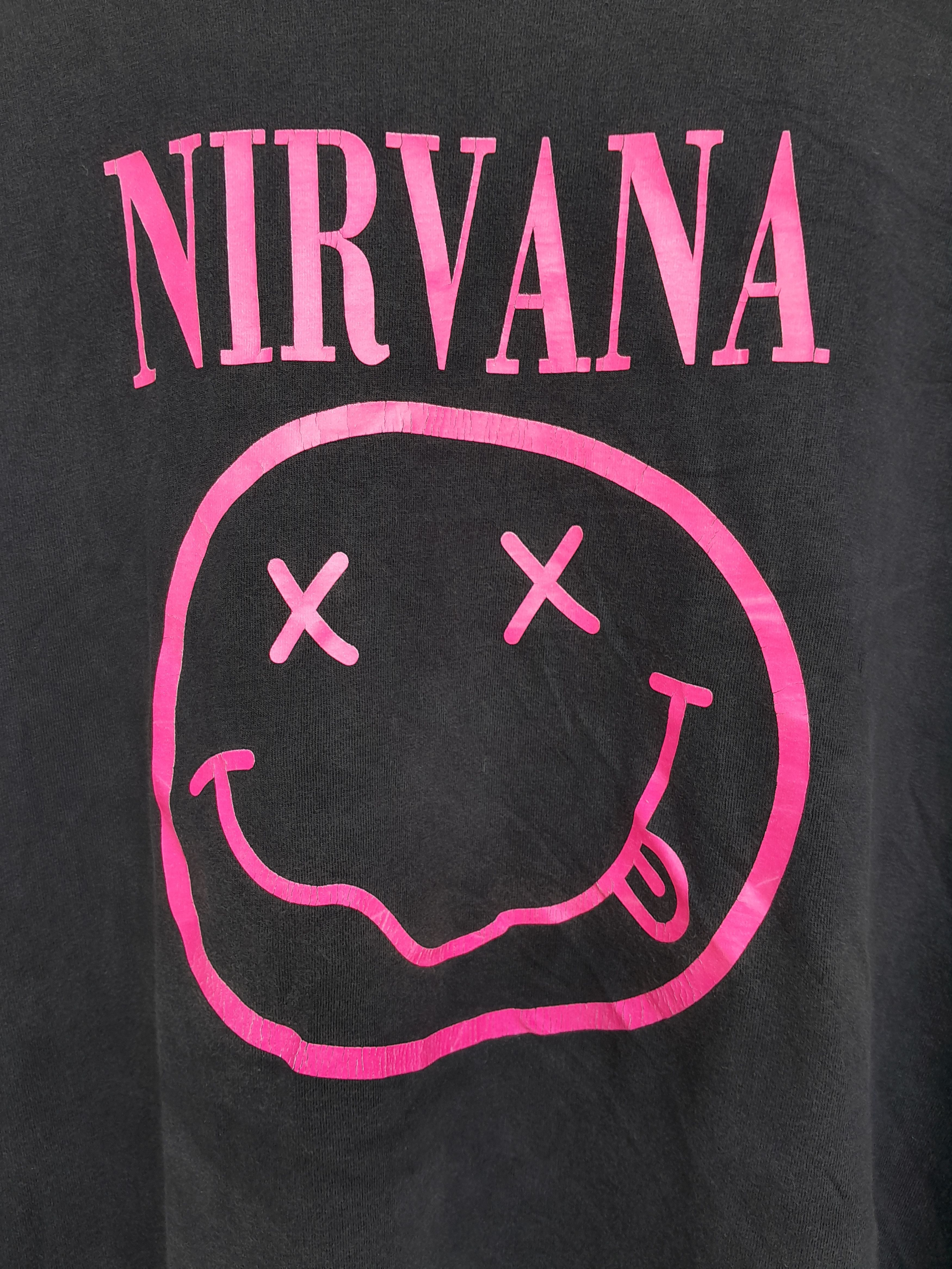 Band Tees Vintage NIRVANA Smiley face sunfaded t-shirt Size US XL / EU 56 / 4 - 5 Thumbnail