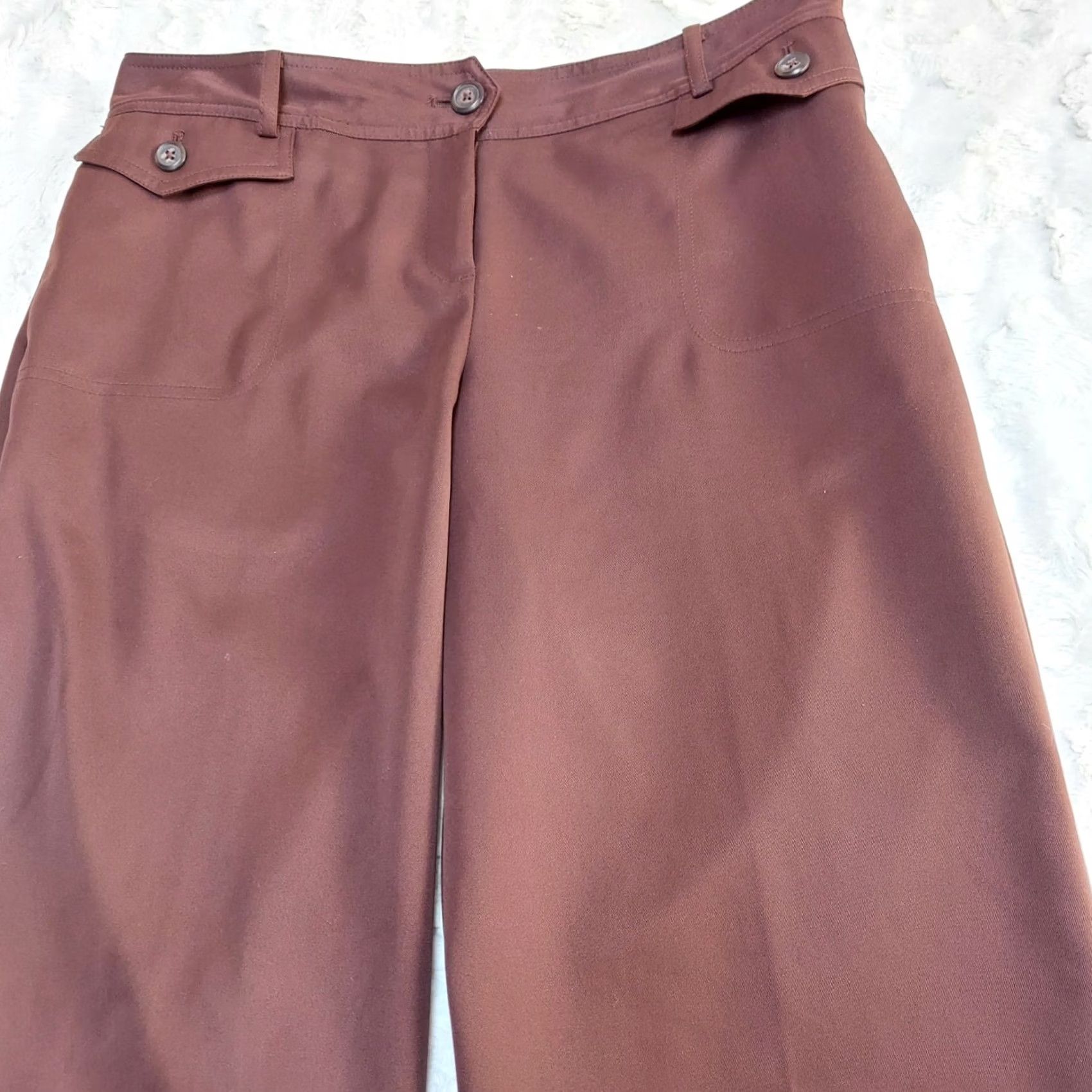 Izod IZOD Womens Golf Pants Size 8 Stretch Straight Leg Cropped Ankle Brown Size 30" / US 8 / IT 44 - 5 Thumbnail