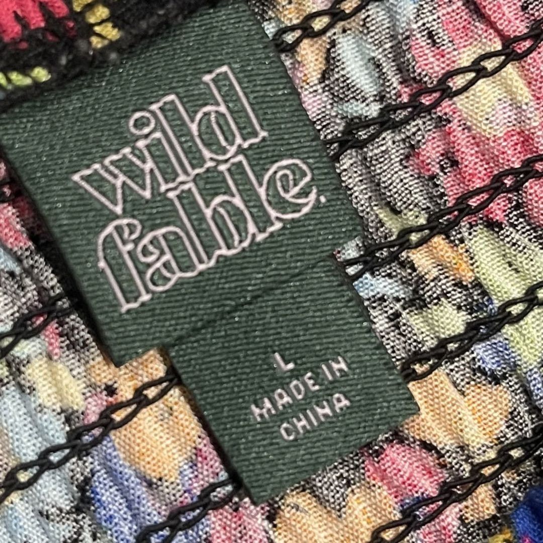Target Basics Wild Fable Multicolor Floral Smoked Tank Romper Shorts Large Size 29" - 5 Thumbnail